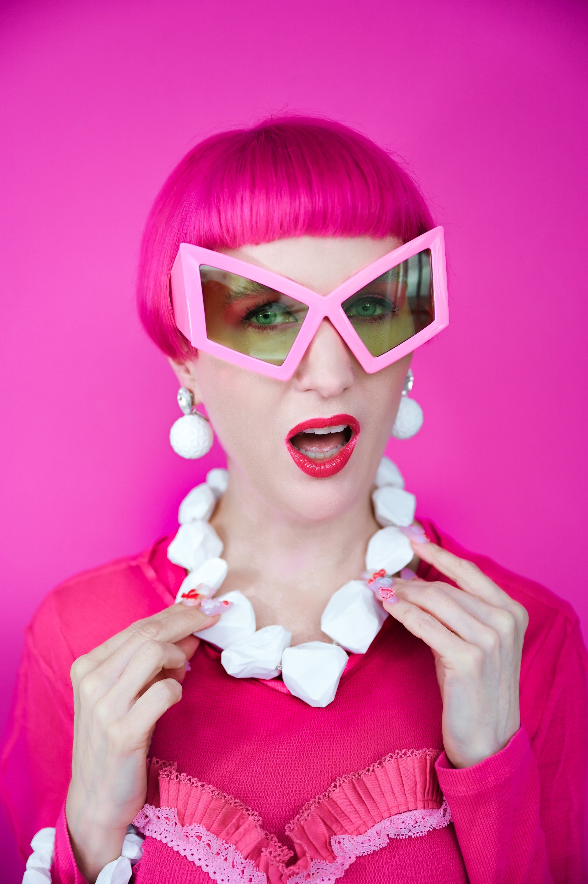 Tukadu Collier 'Pop Rocks'-White-3D-gedrucktes Statement-Piece