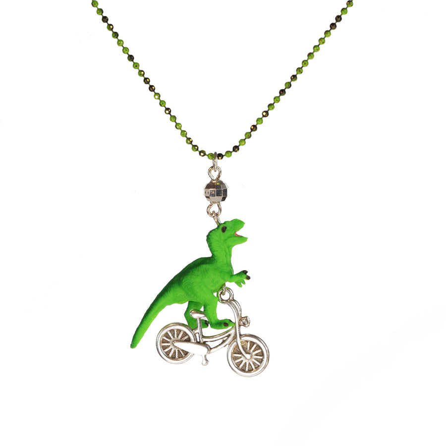 Tierfigur Halskette 'Dinobiker'