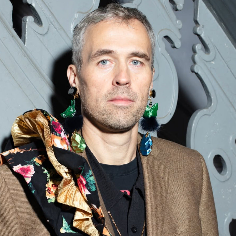 'Emerald Fox Couture' Ohrclips - Statement Fuchs Ohrringe Handmade by Tukadu