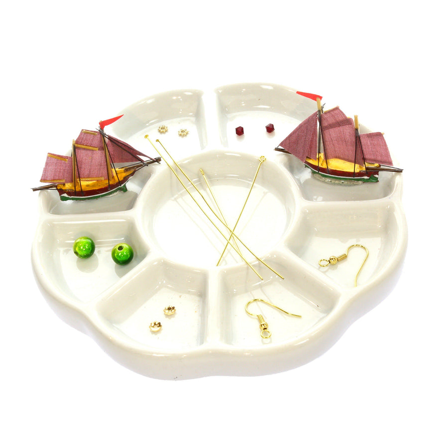 DIY craft kit earrings sailing ships