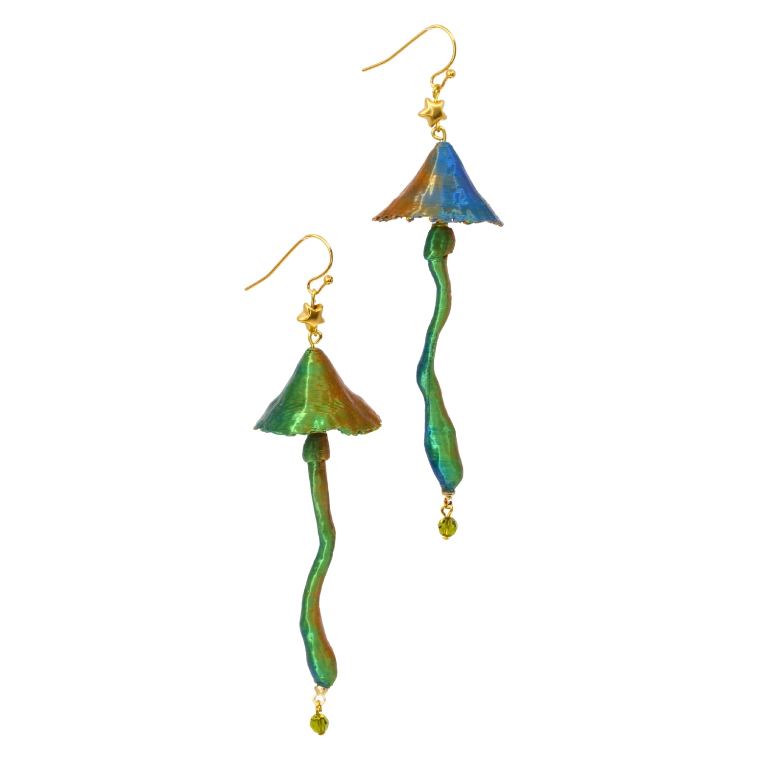 Schimmerhain – 3D-gedruckte Magic Mushroom Pilz-Ohrringe handmade by Tukadu