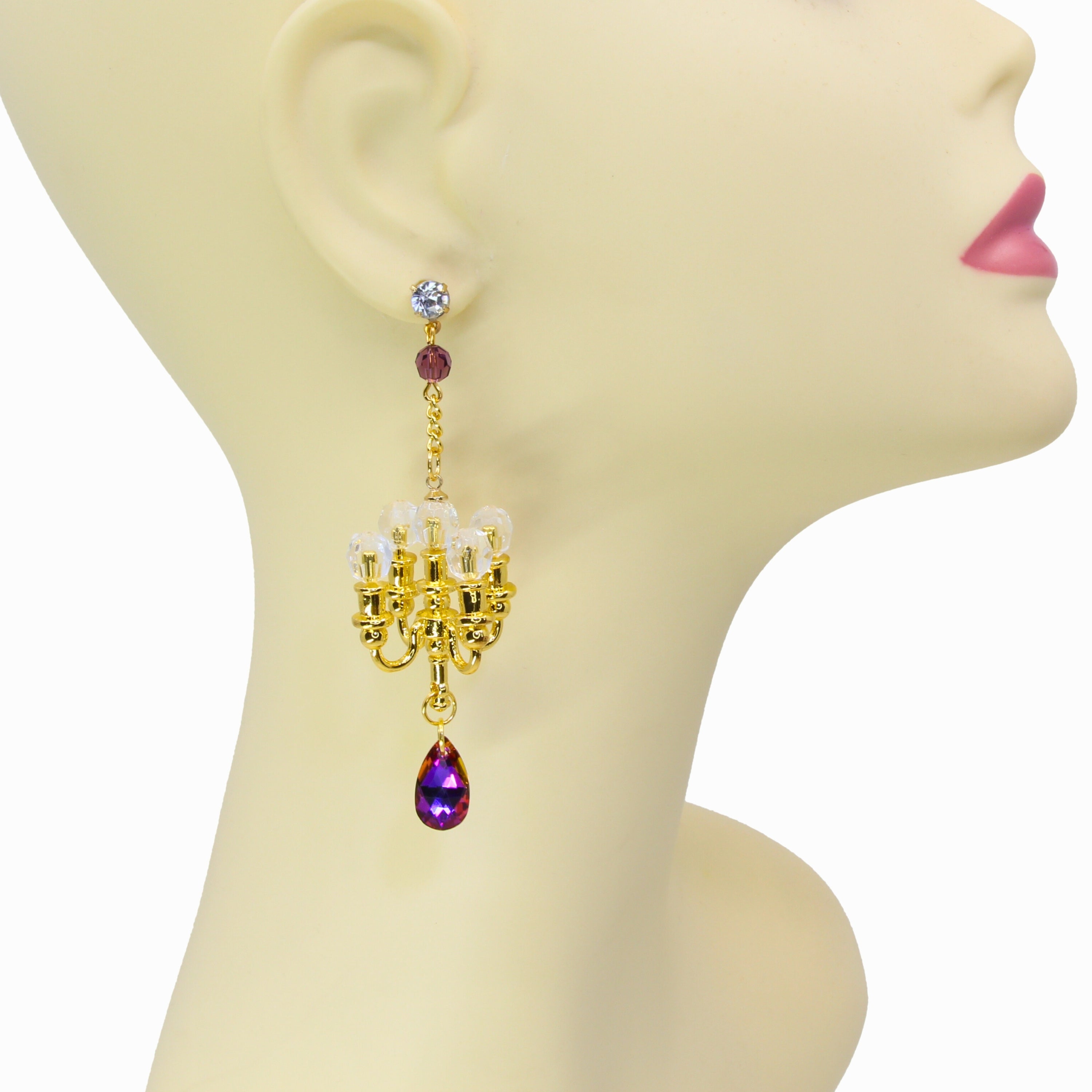 'Mini-Lüster' Ohrringe - handgefertigte Ohrhänger mit Kronleuchter von Tukadu