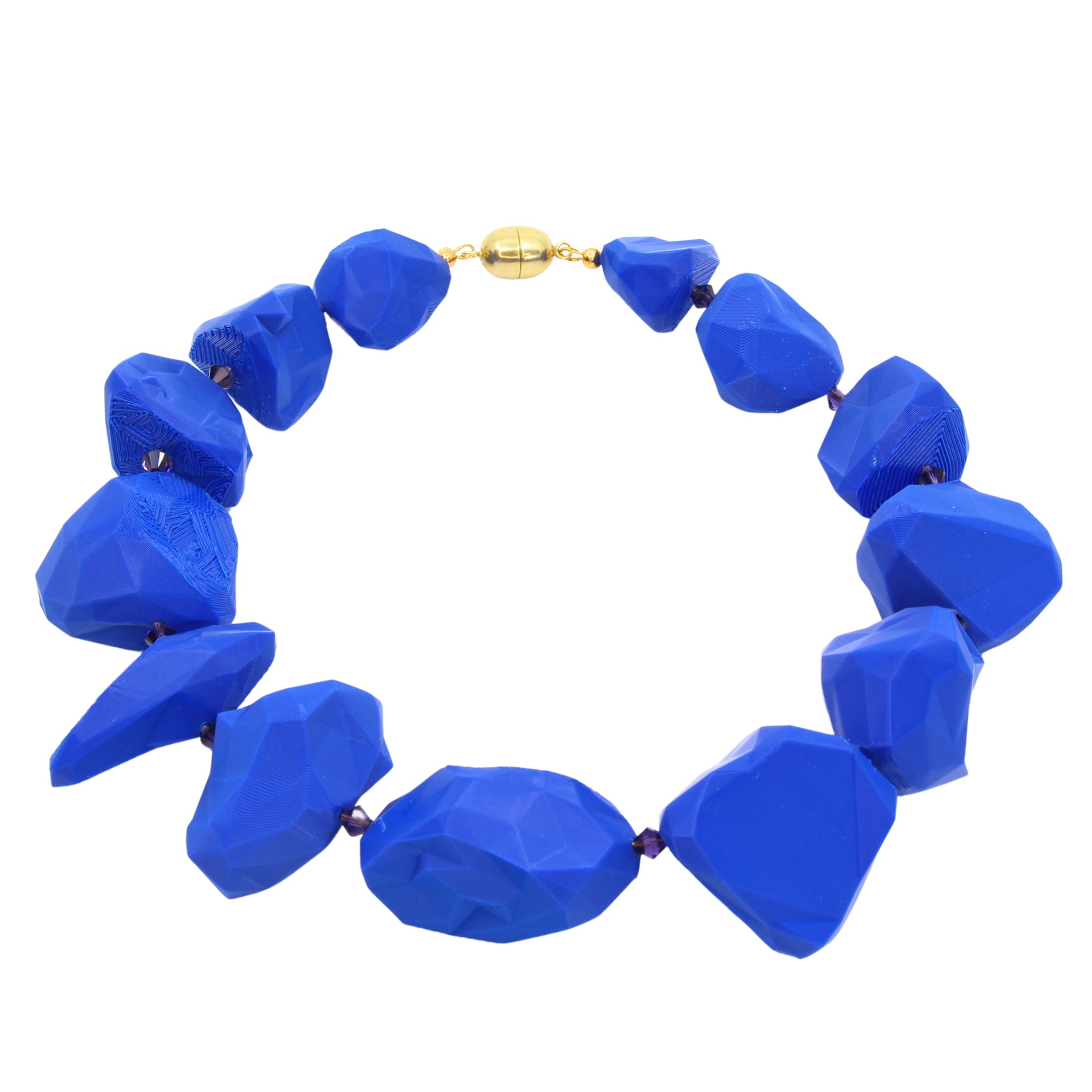 'Pop Rocks' Collier - Electric Blue - 3D-gedrucktes Statement-Piece von Tukadu