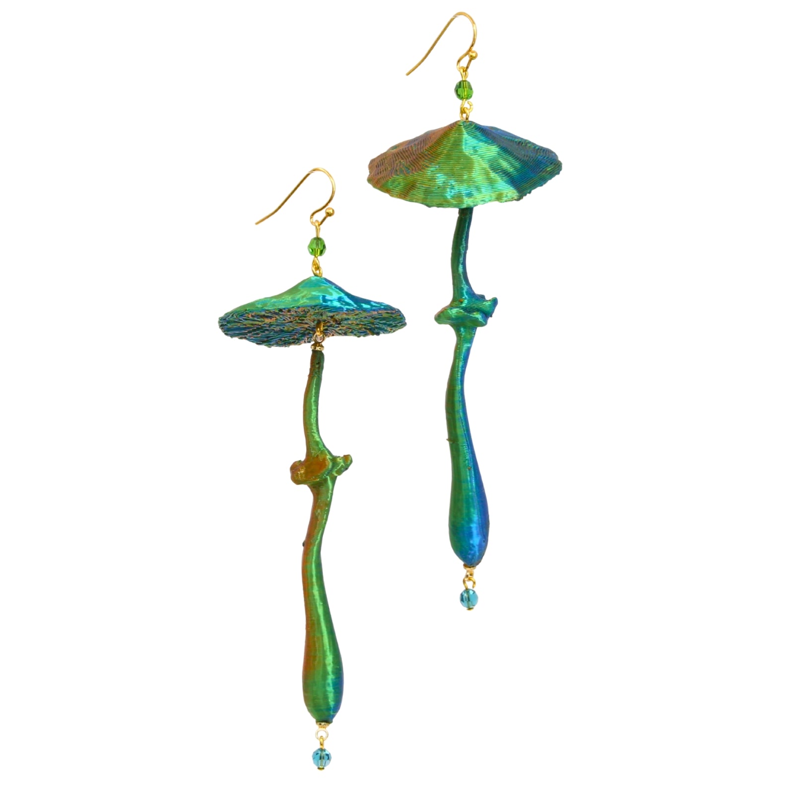 Nachtschatten – 3D-gedruckte Magic Mushroom Pilz-Ohrringe handmade by Tukadu