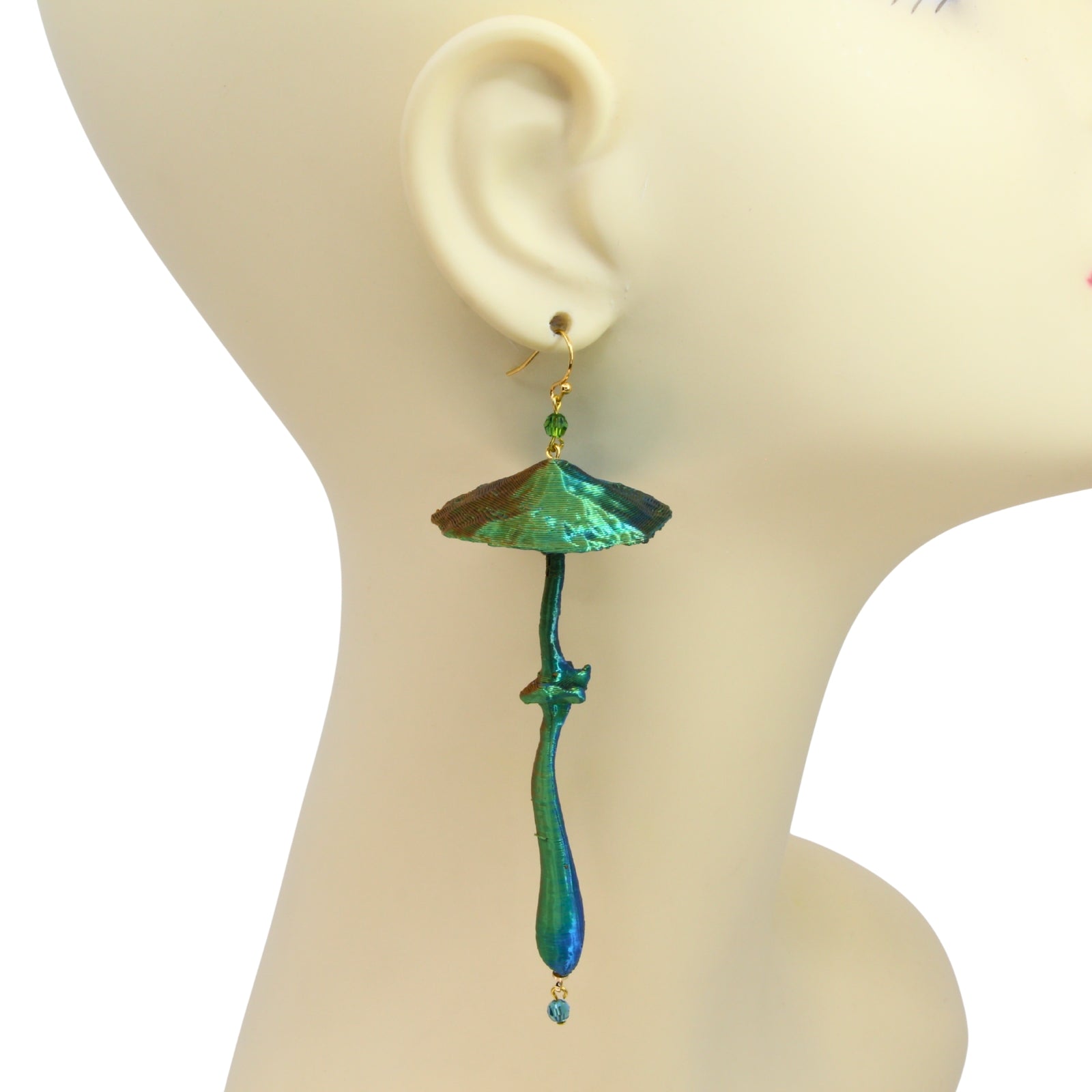 Nachtschatten – 3D-gedruckte Magic Mushroom Pilz-Ohrringe handmade by Tukadu