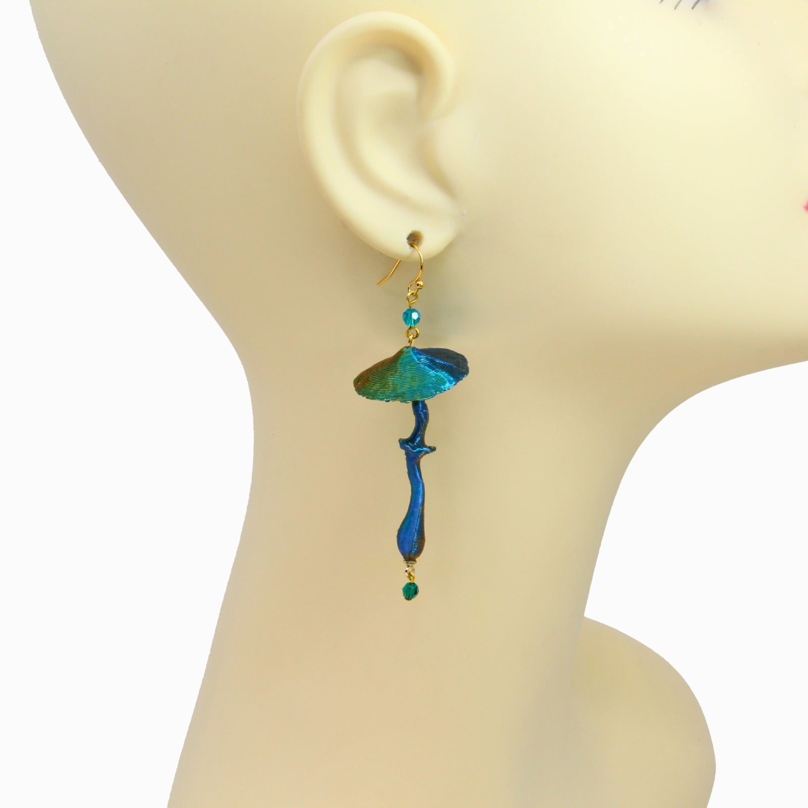 Aurora Fungula – 3D-gedruckte Magic Mushroom Pilz-Ohrringe handmade by Tukadu
