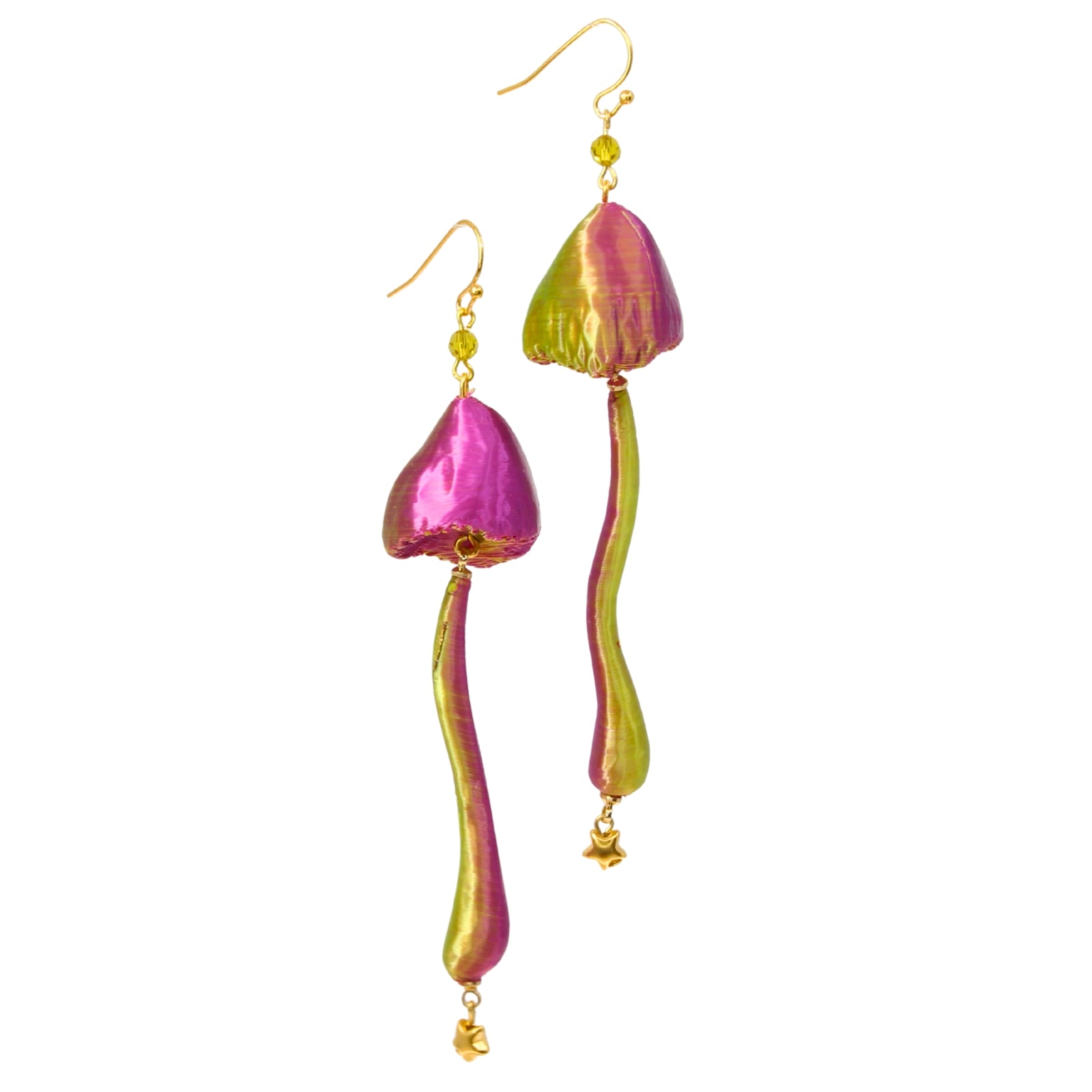 Waldflamme – 3D-gedruckte Magic Mushroom Pilz-Ohrringe handmade by Tukadu
