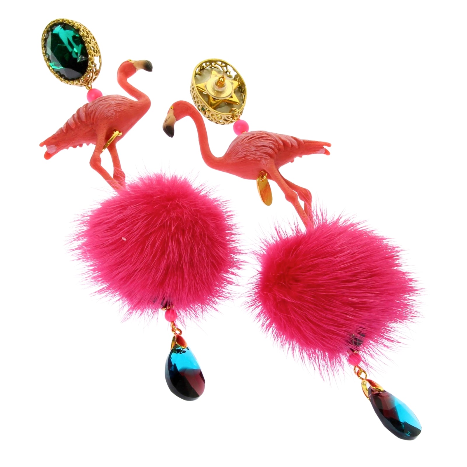 Flamingo Fiesta Ohrringe – Extravagante Statement-Accessoires von Tukadu