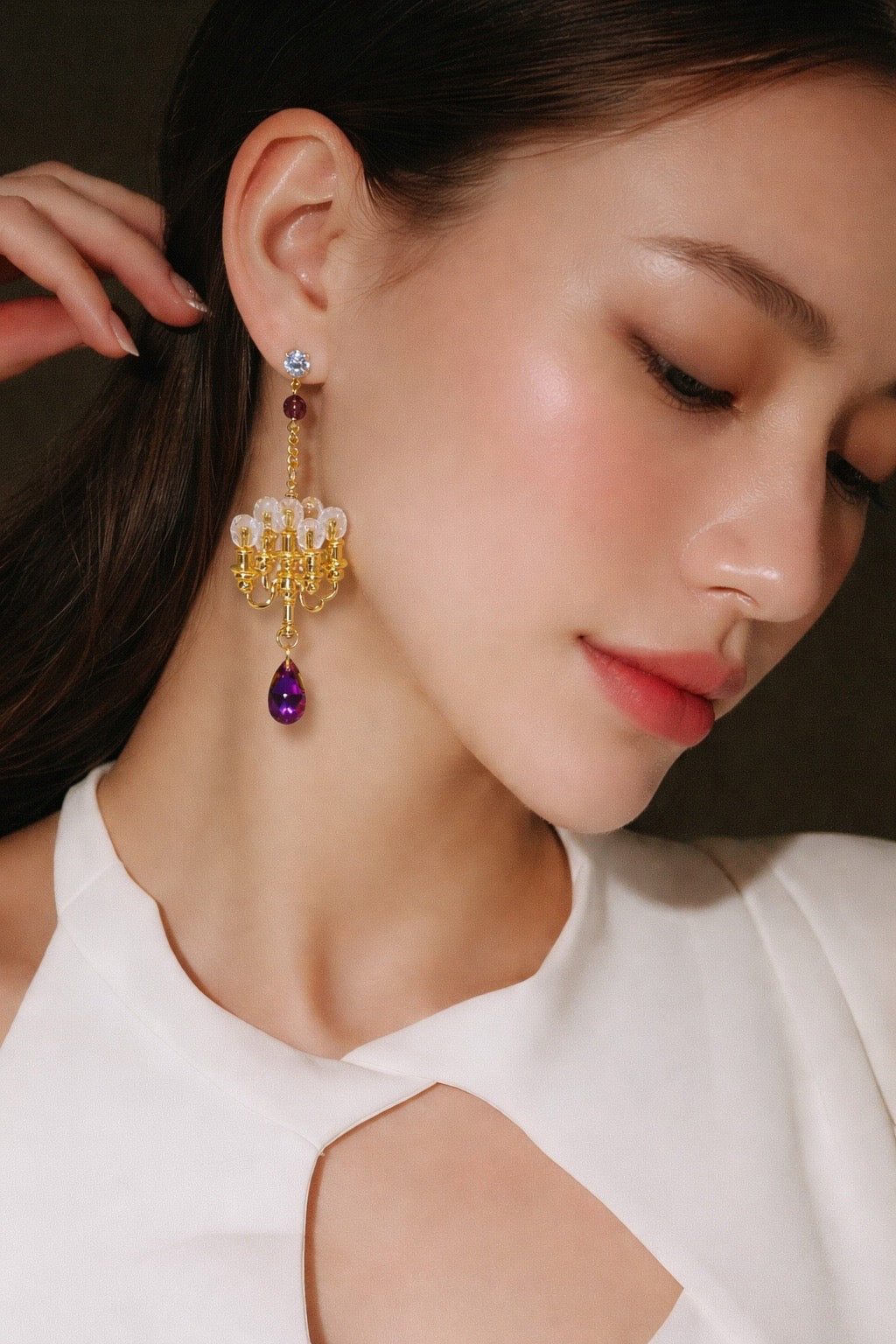 'Mini-Lüster' Ohrringe - handgefertigte Ohrhänger mit Kronleuchter von Tukadu