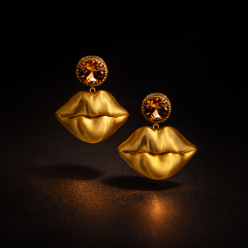 ‚Let‘s kiss!‘ Ohrringe - Statementohrstecker mit Kussmund