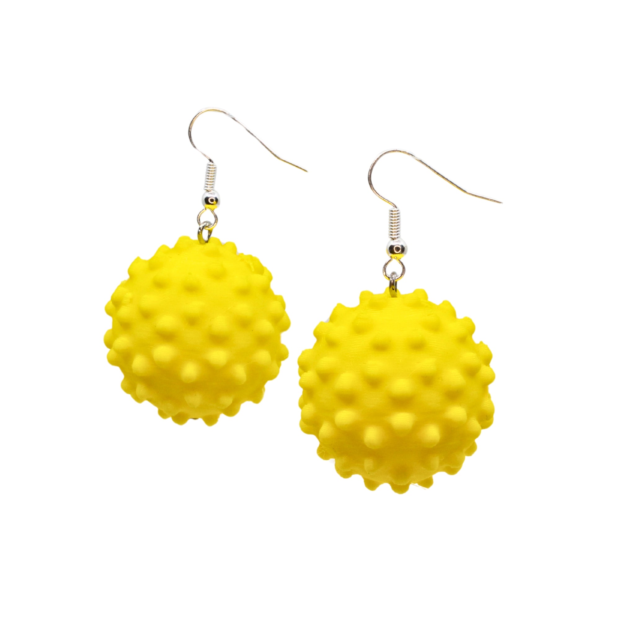 'Pop Rocks' Ohrringe Gelb - 3d gedruckte Kugelohrringe von Tukadu