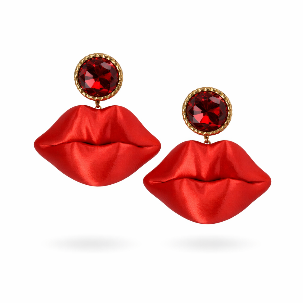 ‚Let‘s kiss!‘ Ohrringe - Statementohrstecker mit Kussmund