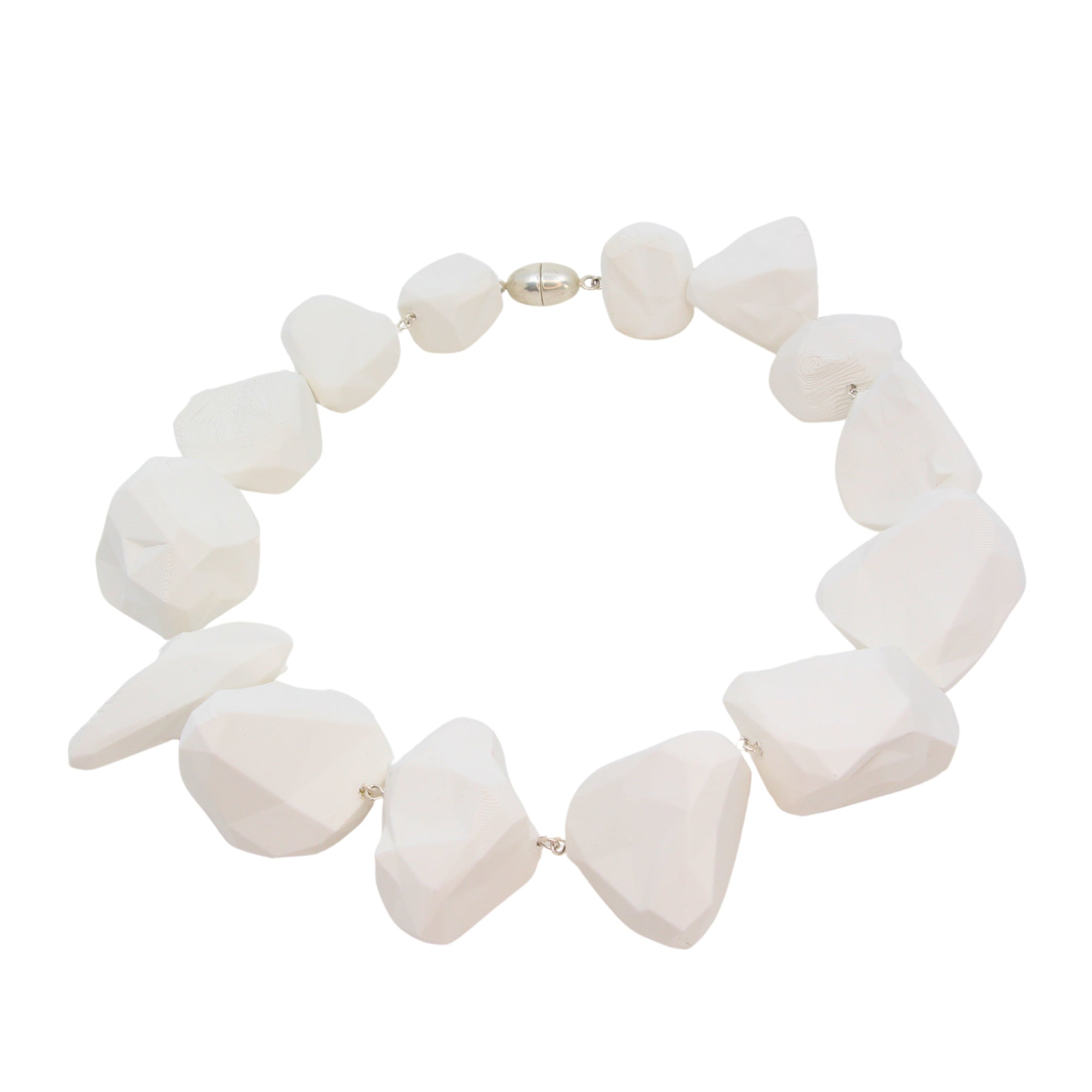 Tukadu Collier 'Pop Rocks'-White-3D-gedrucktes Statement-Piece