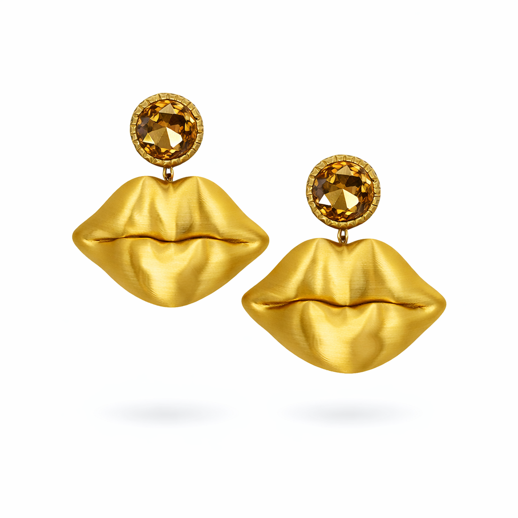 ‚Let‘s kiss!‘ Ohrringe - Statementohrstecker mit Kussmund