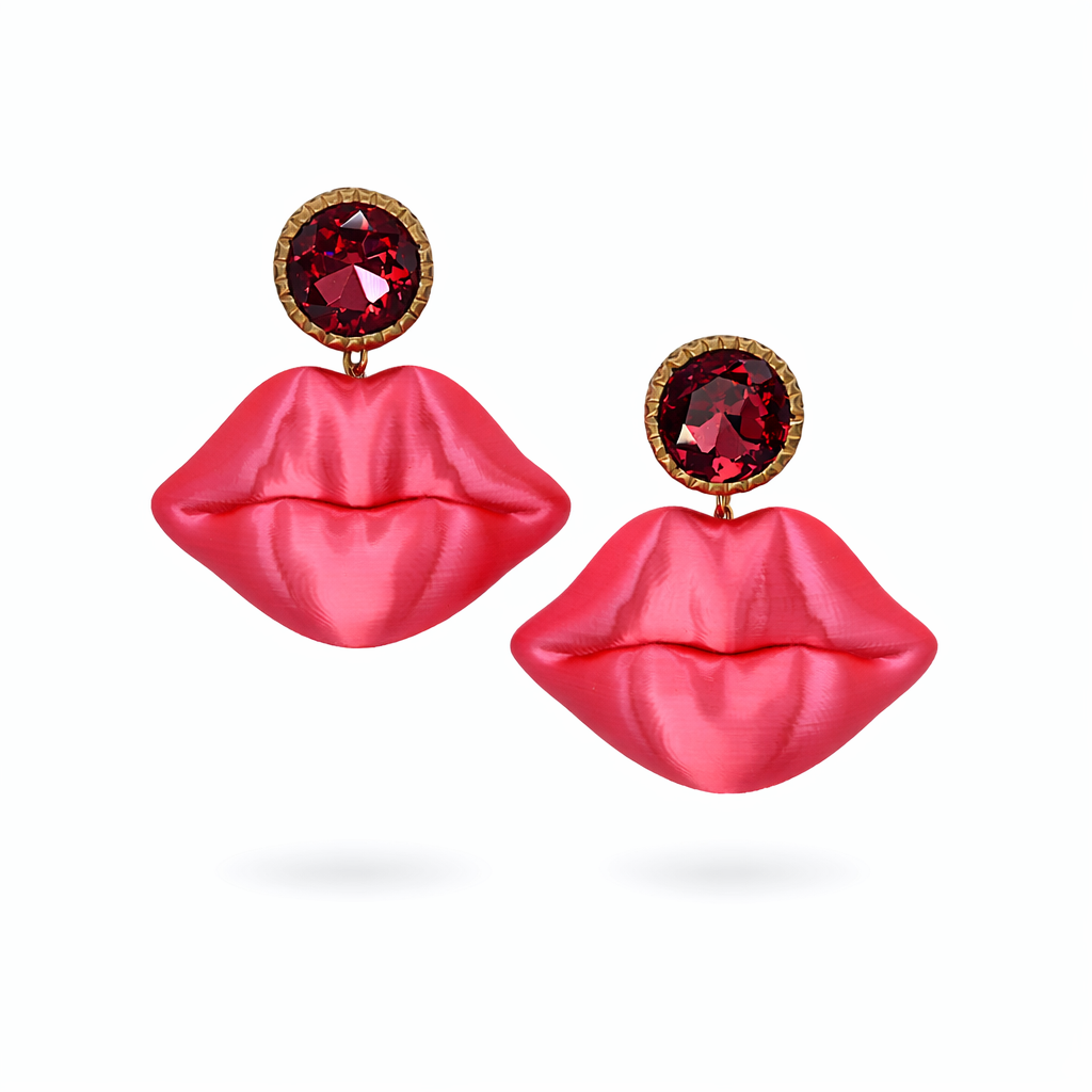 ‚Let‘s kiss!‘ Ohrringe - Statementohrstecker mit Kussmund