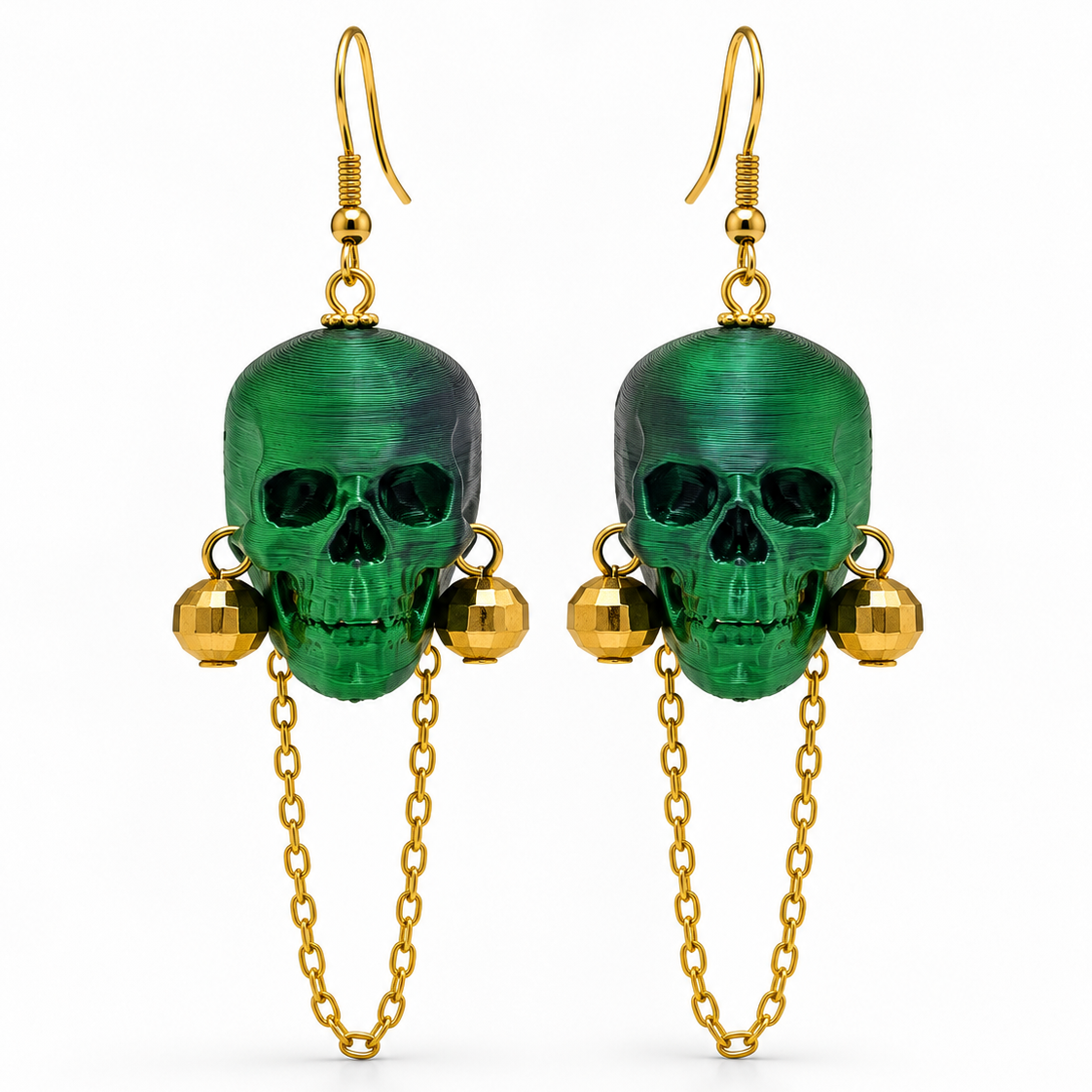 'Gangster Skull' – Totenkopf-Ohrringe mit Accessoires von Tukadu