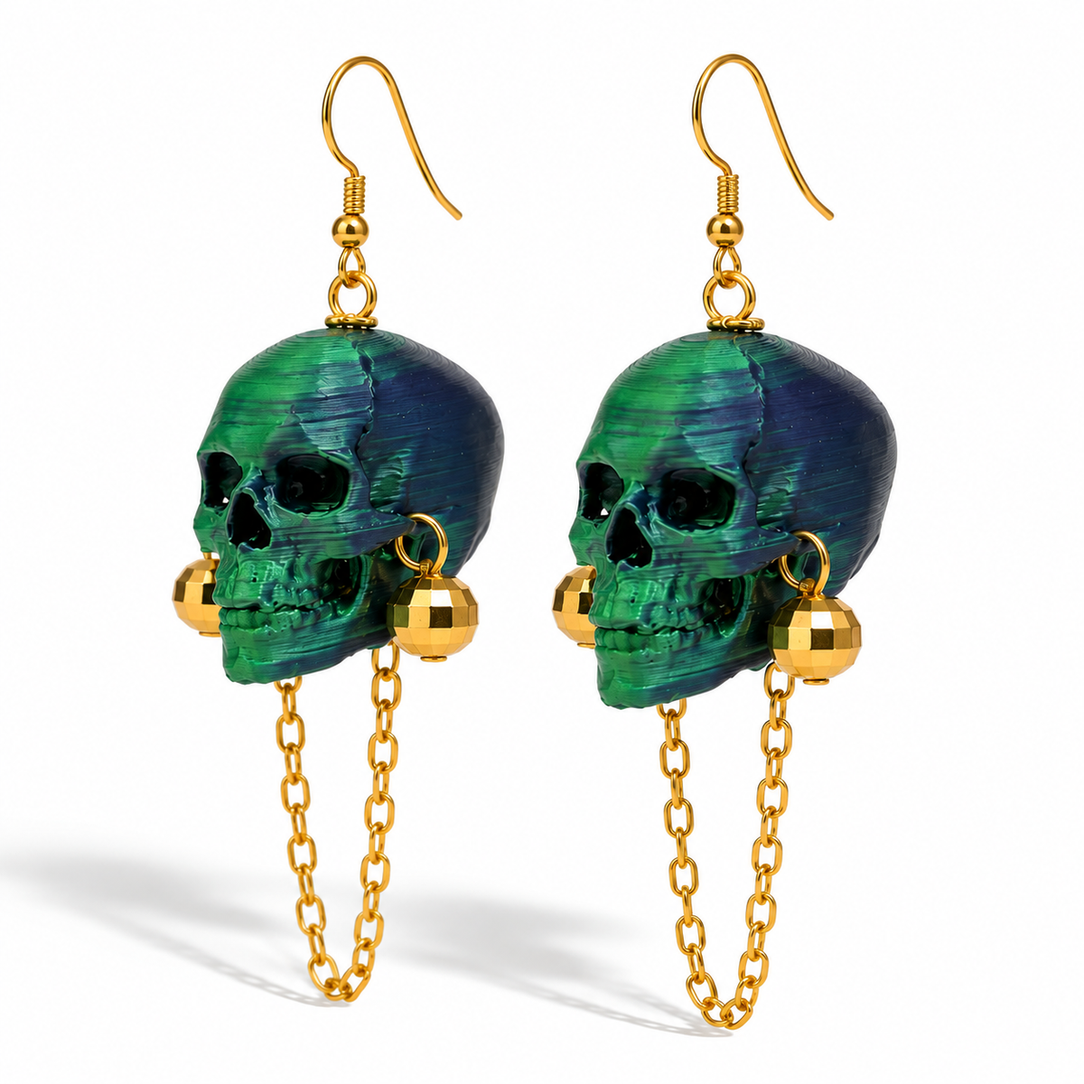 'Gangster Skull' – Totenkopf-Ohrringe mit Accessoires von Tukadu