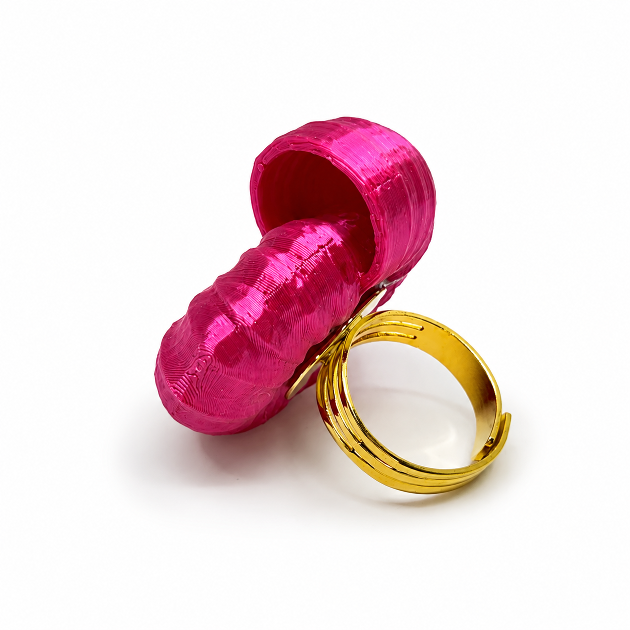 'Ammonite Dreams' Silky Pink - Statement-Ring von Tukadu