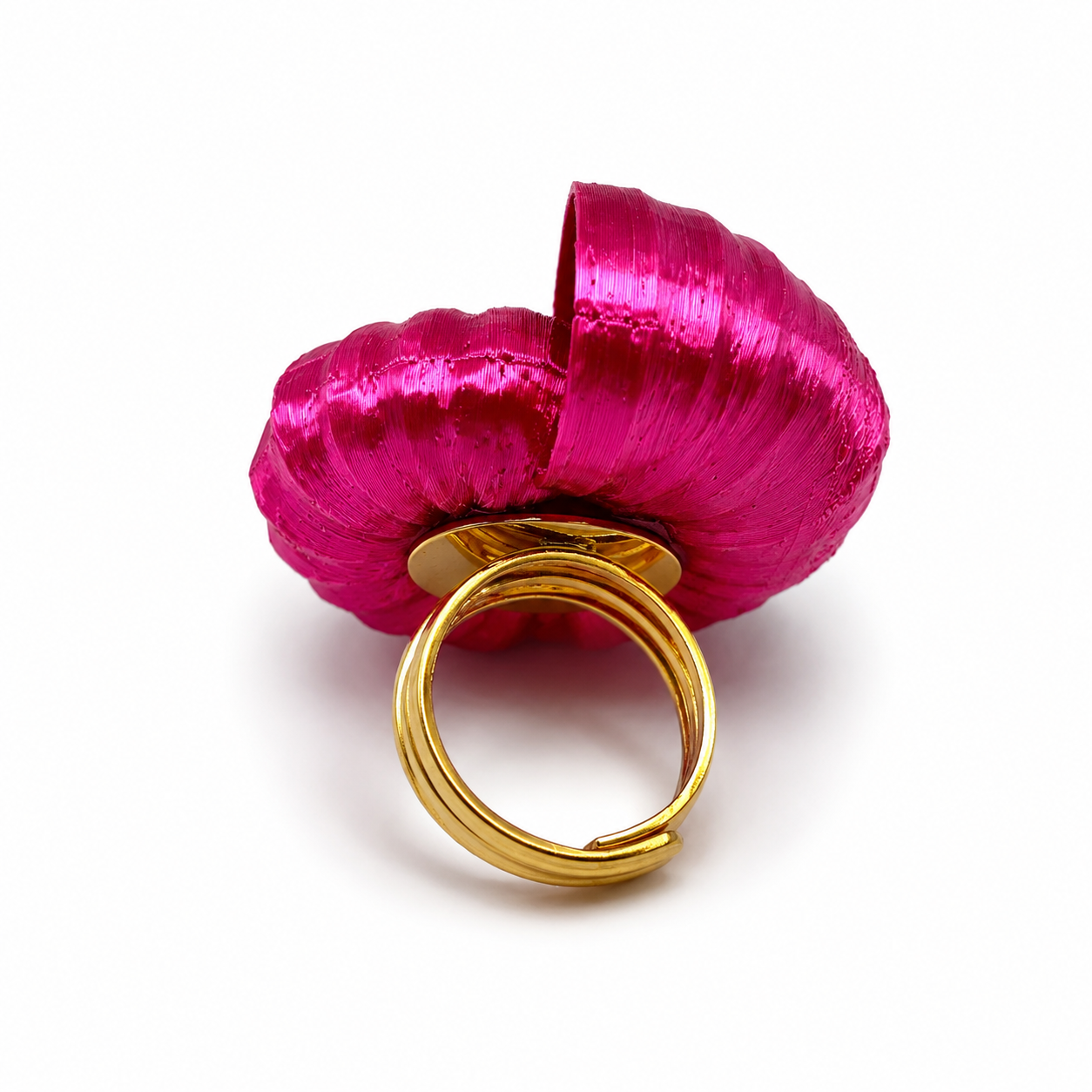 'Ammonite Dreams' Silky Pink - Statement-Ring von Tukadu