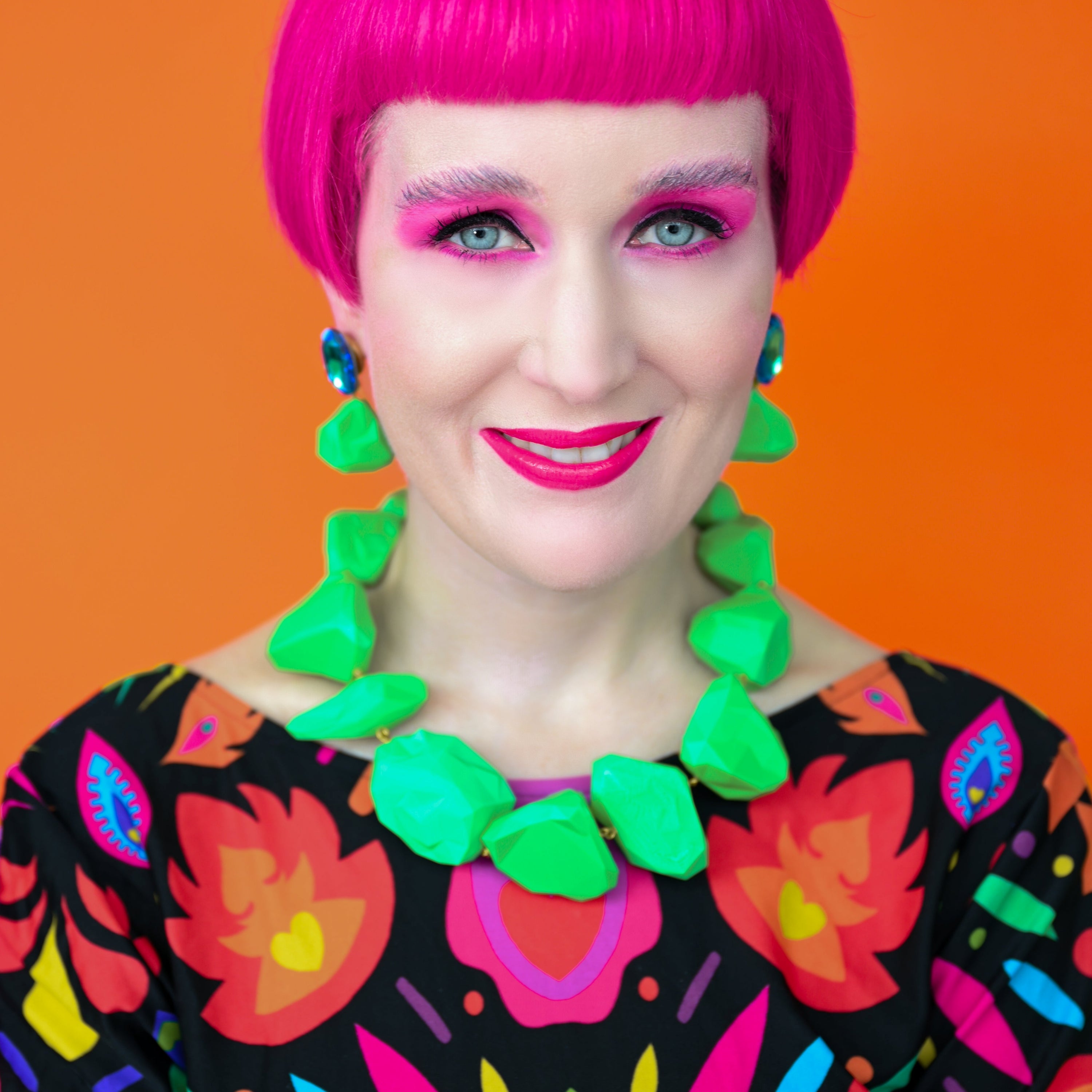 'Pop Rocks' Collier - Neon Green - 3D-gedrucktes Statement-Piece von Tukadu