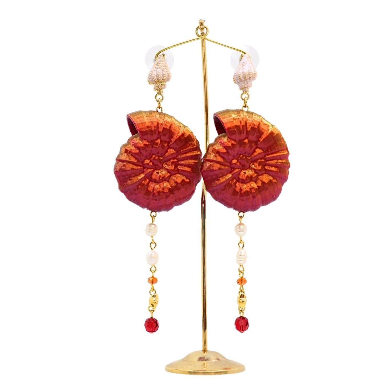 Tukadu Ohrring 'Ammonite dreams and pearls'