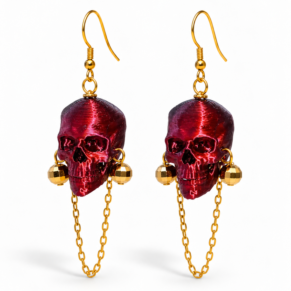 'Gangster Skull' – Totenkopf-Ohrringe mit Accessoires von Tukadu