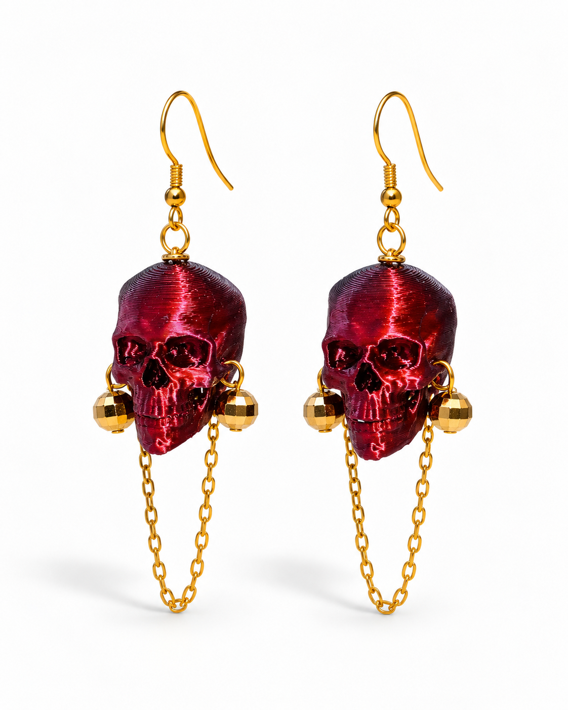'Gangster Skull' – Totenkopf-Ohrringe mit Accessoires von Tukadu