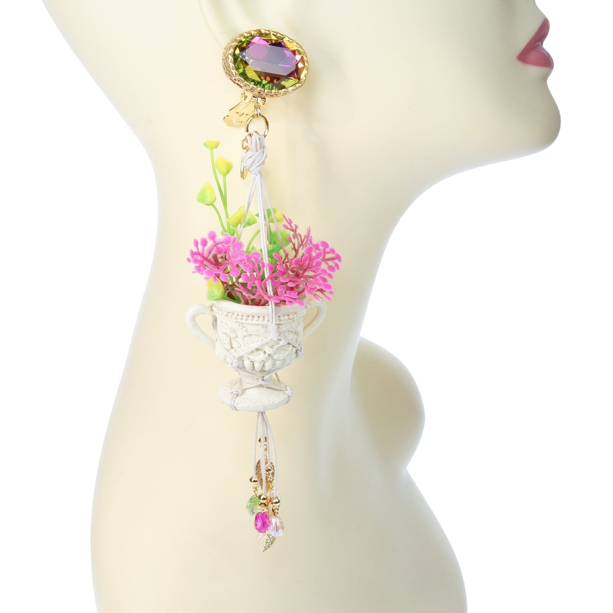 Ohrclips Blumenampel