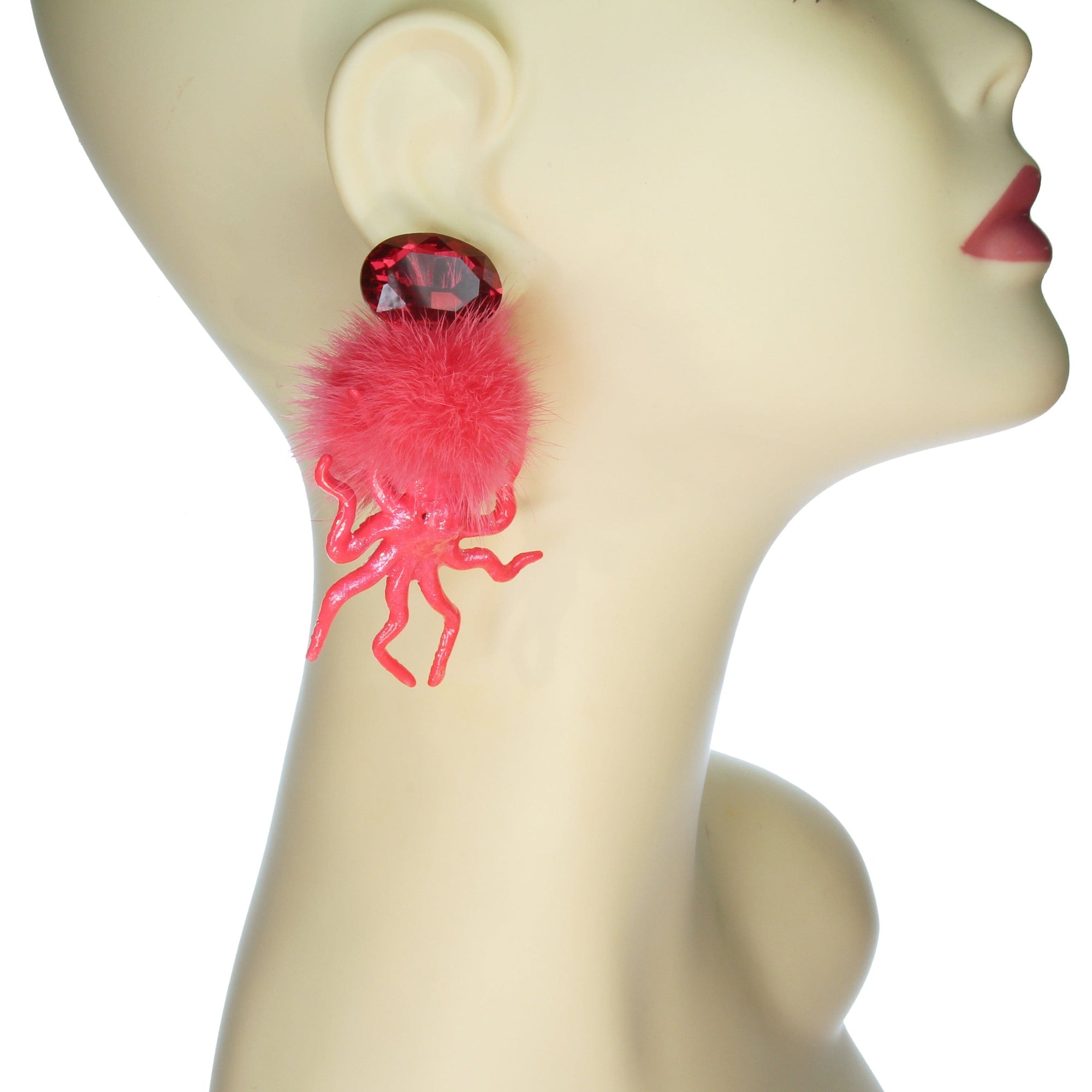 Ohrclip 'Octopink'