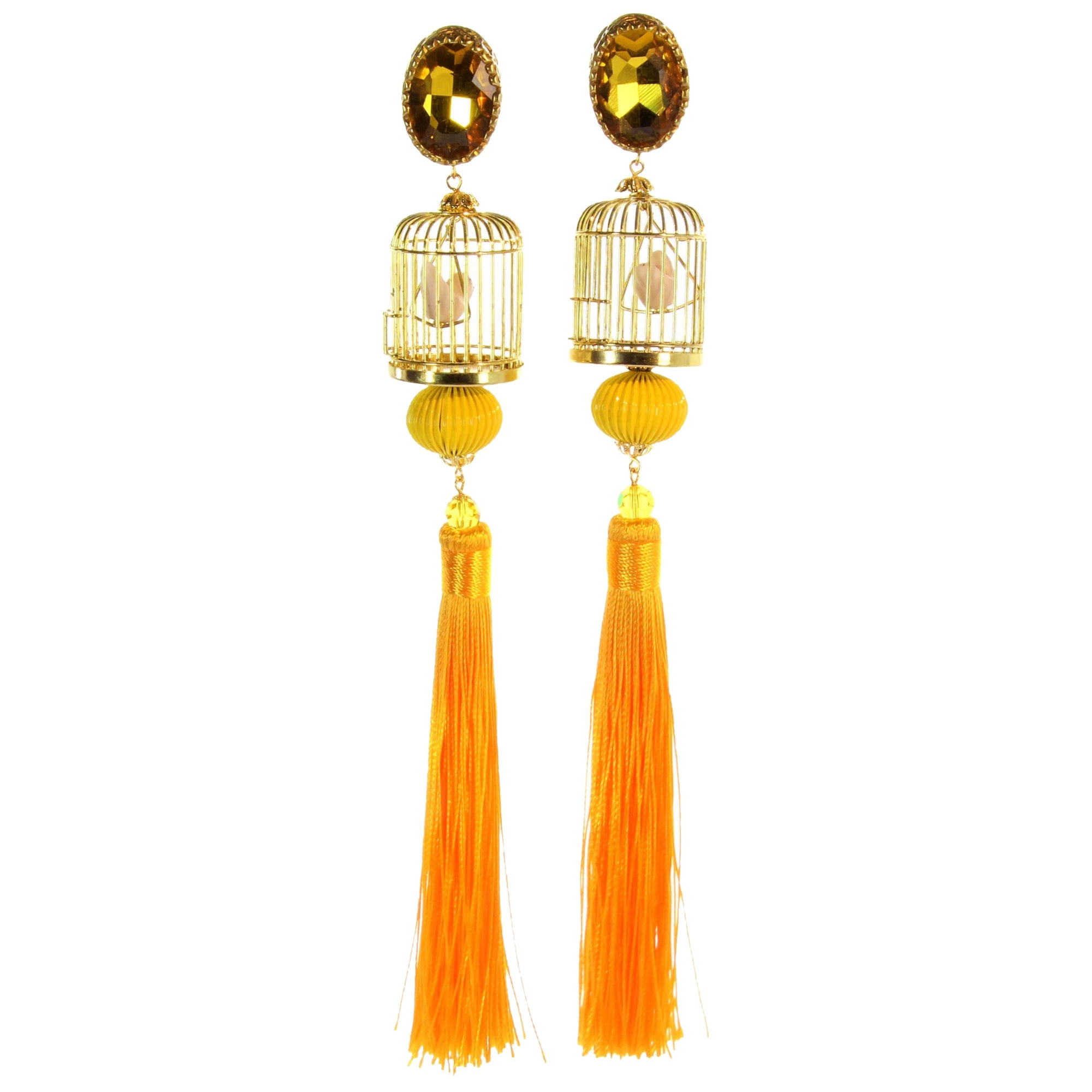 Birdcage Clip Earrings