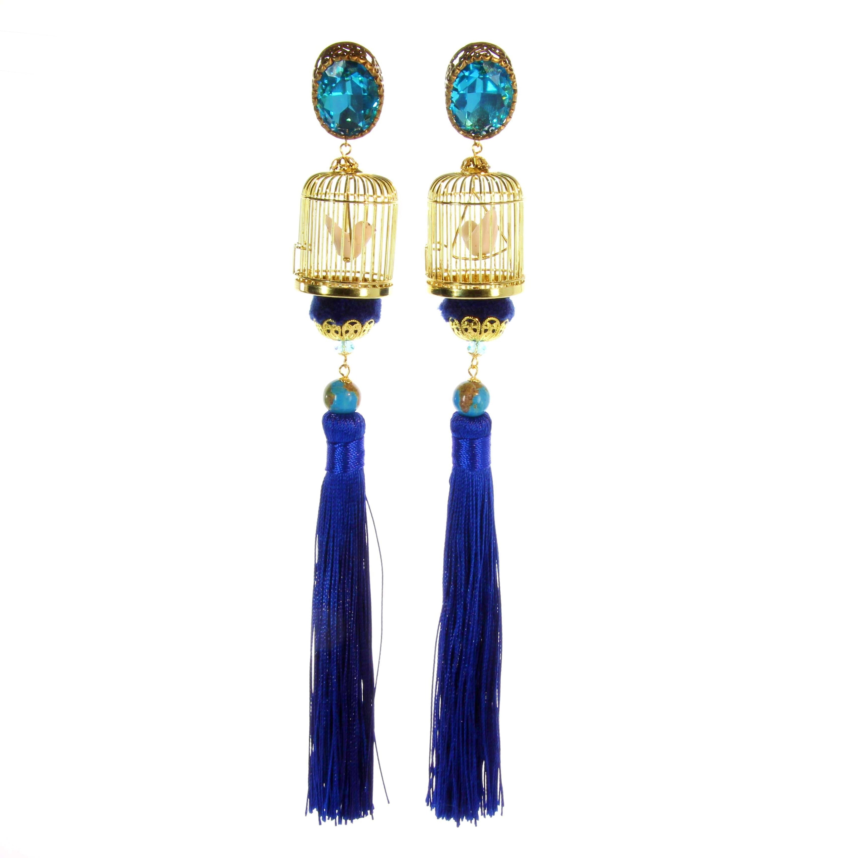 Birdcage Clip Earrings