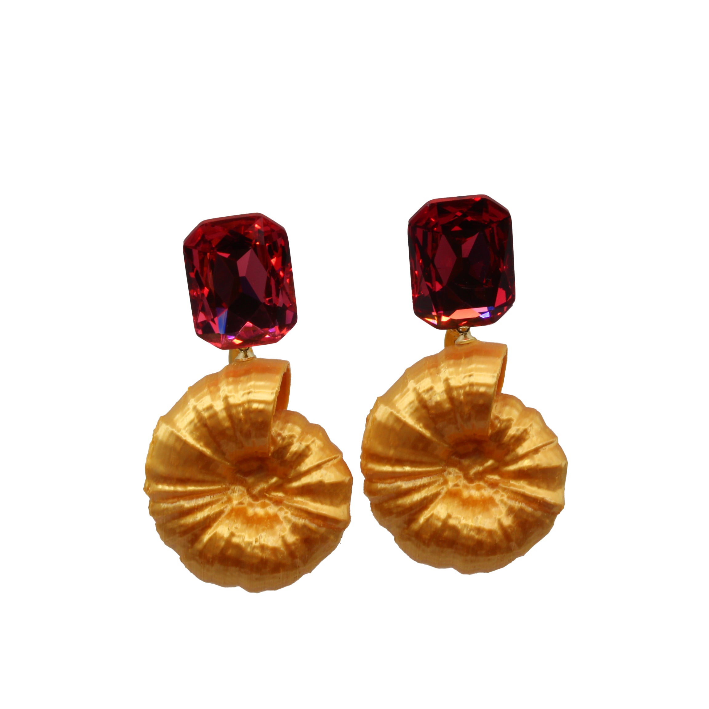 Statement-Ohrringe „Pop Rocks“ in gold – 3D-gedruckt mit Strass & 925er Silberstecker von Tukadu