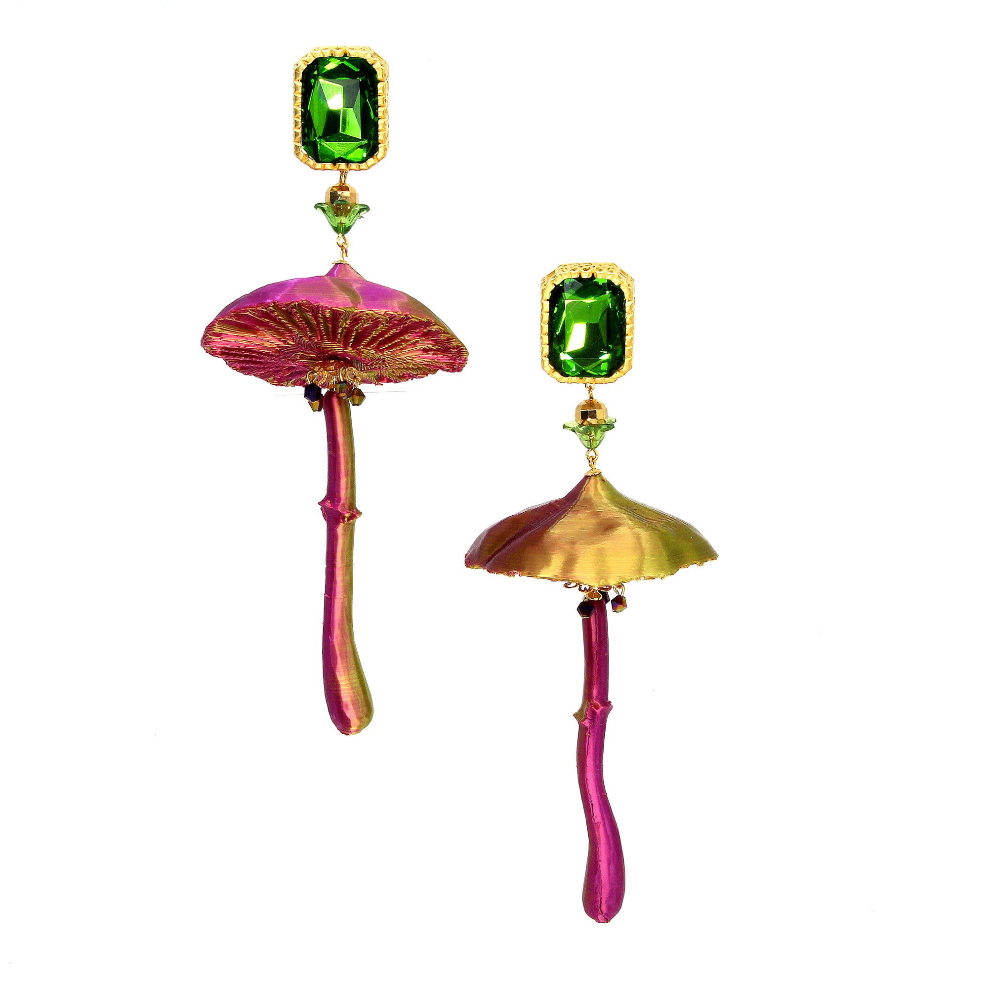 Wolkengeist – 3D-gedruckte XL-Magic Mushroom Pilz-Ohrringe handmade by Tukadu