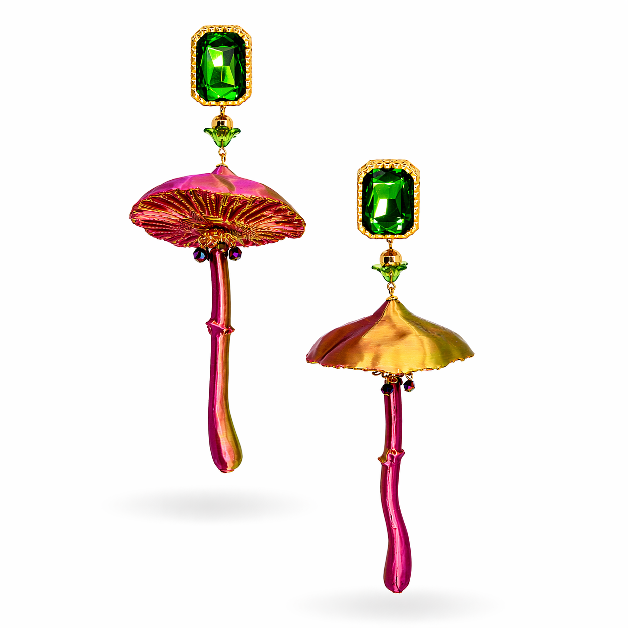 Wolkengeist – 3D-gedruckte XL-Magic Mushroom Pilz-Ohrringe handmade by Tukadu
