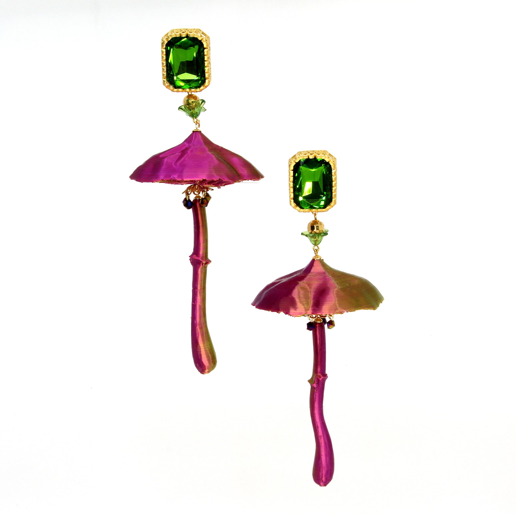 Wolkengeist – 3D-gedruckte XL-Magic Mushroom Pilz-Ohrringe handmade by Tukadu