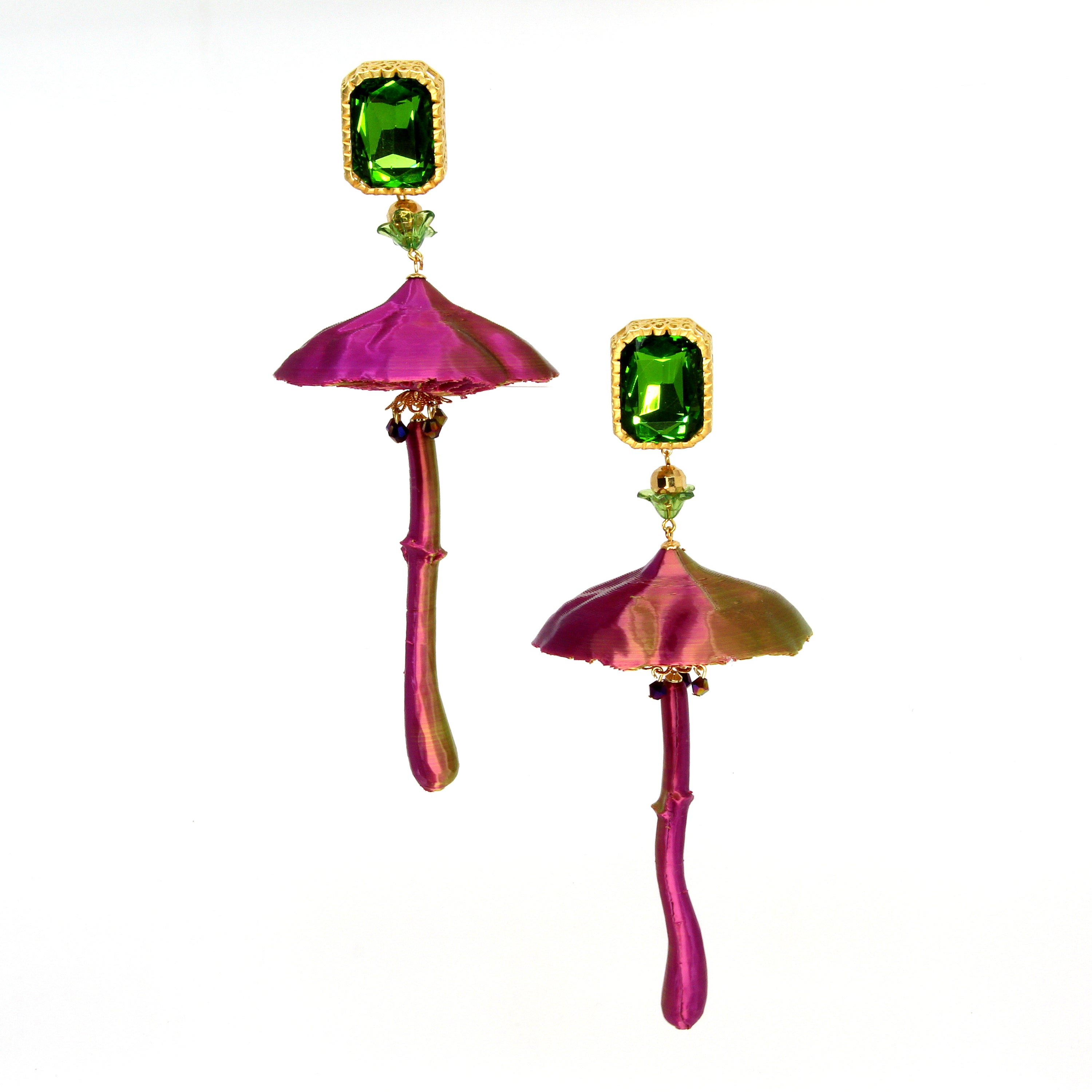 Wolkengeist – 3D-gedruckte XL-Magic Mushroom Pilz-Ohrringe handmade by Tukadu