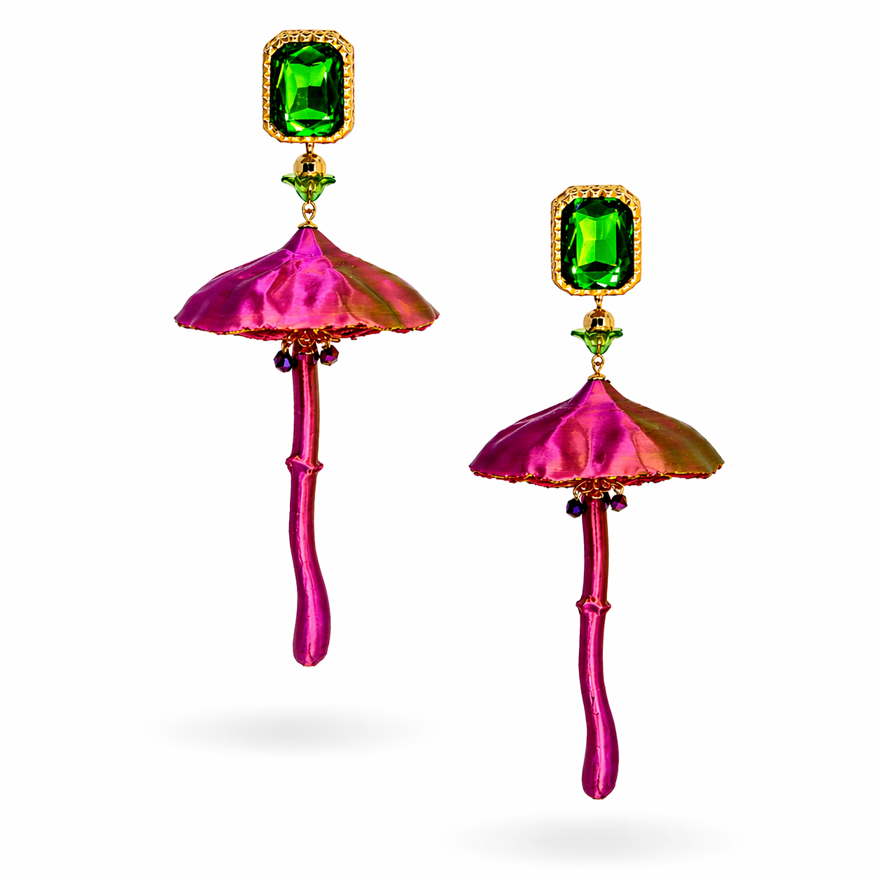 Wolkengeist – 3D-gedruckte XL-Magic Mushroom Pilz-Ohrringe handmade by Tukadu