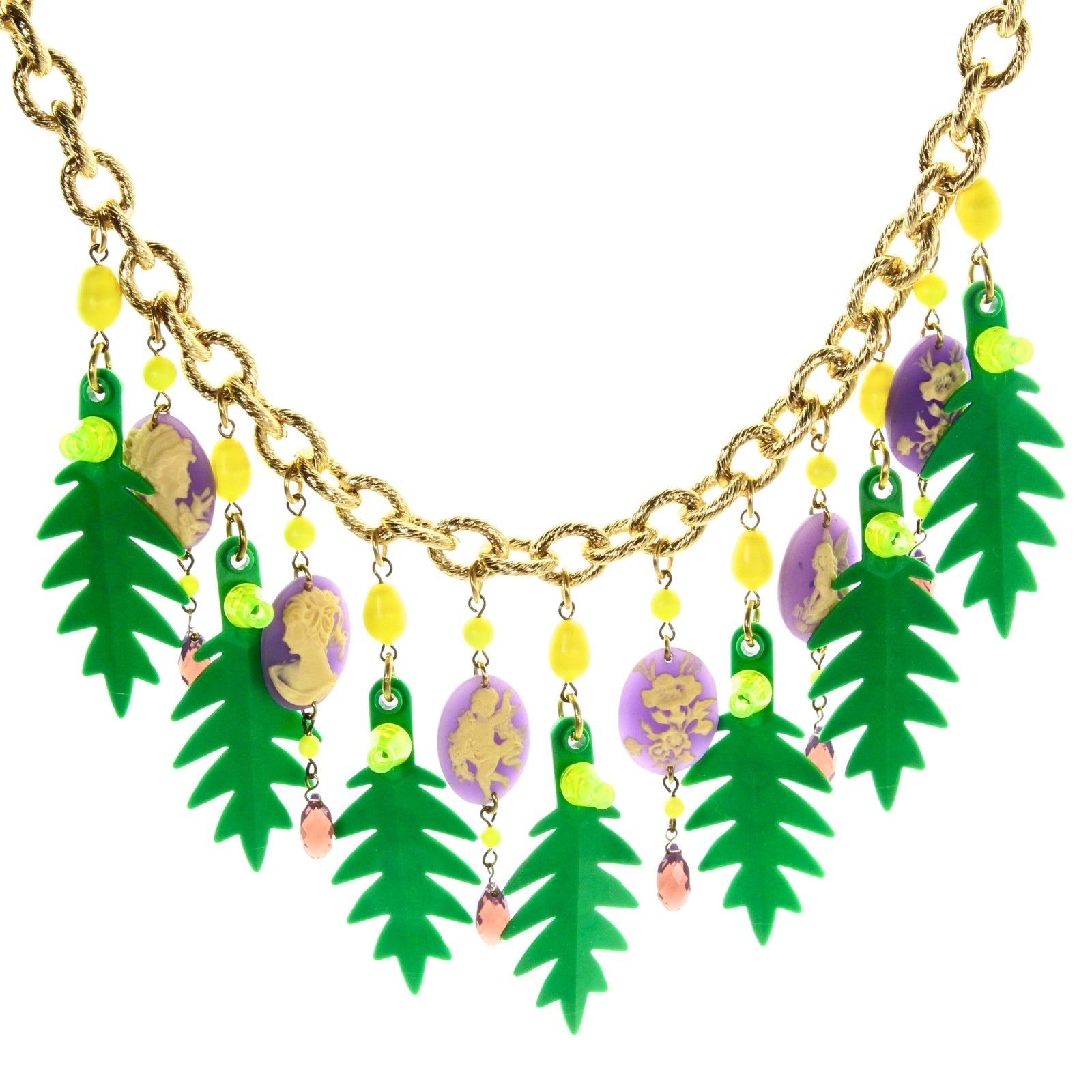 Palm Leaves Necklace Summer