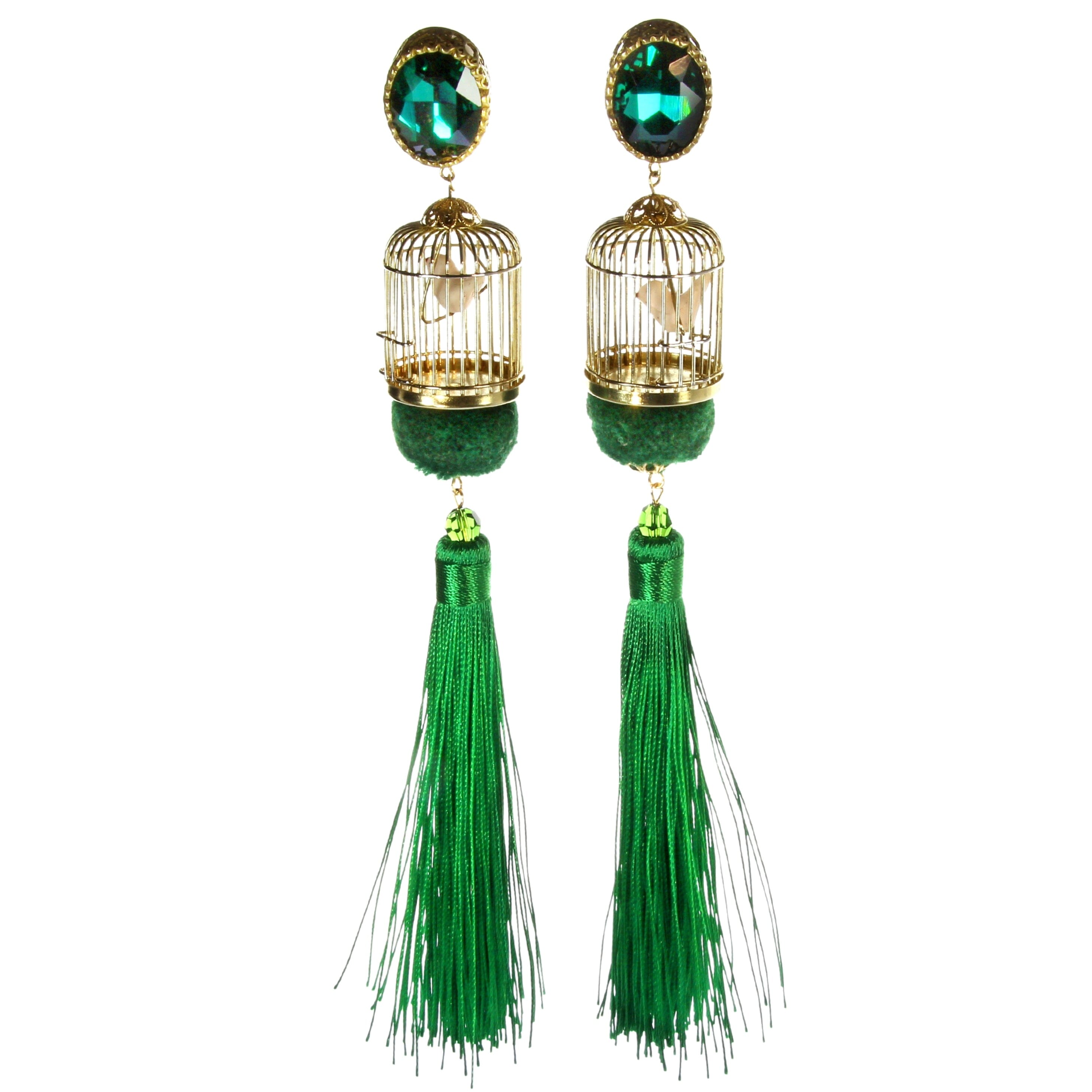 Birdcage Clip Earrings