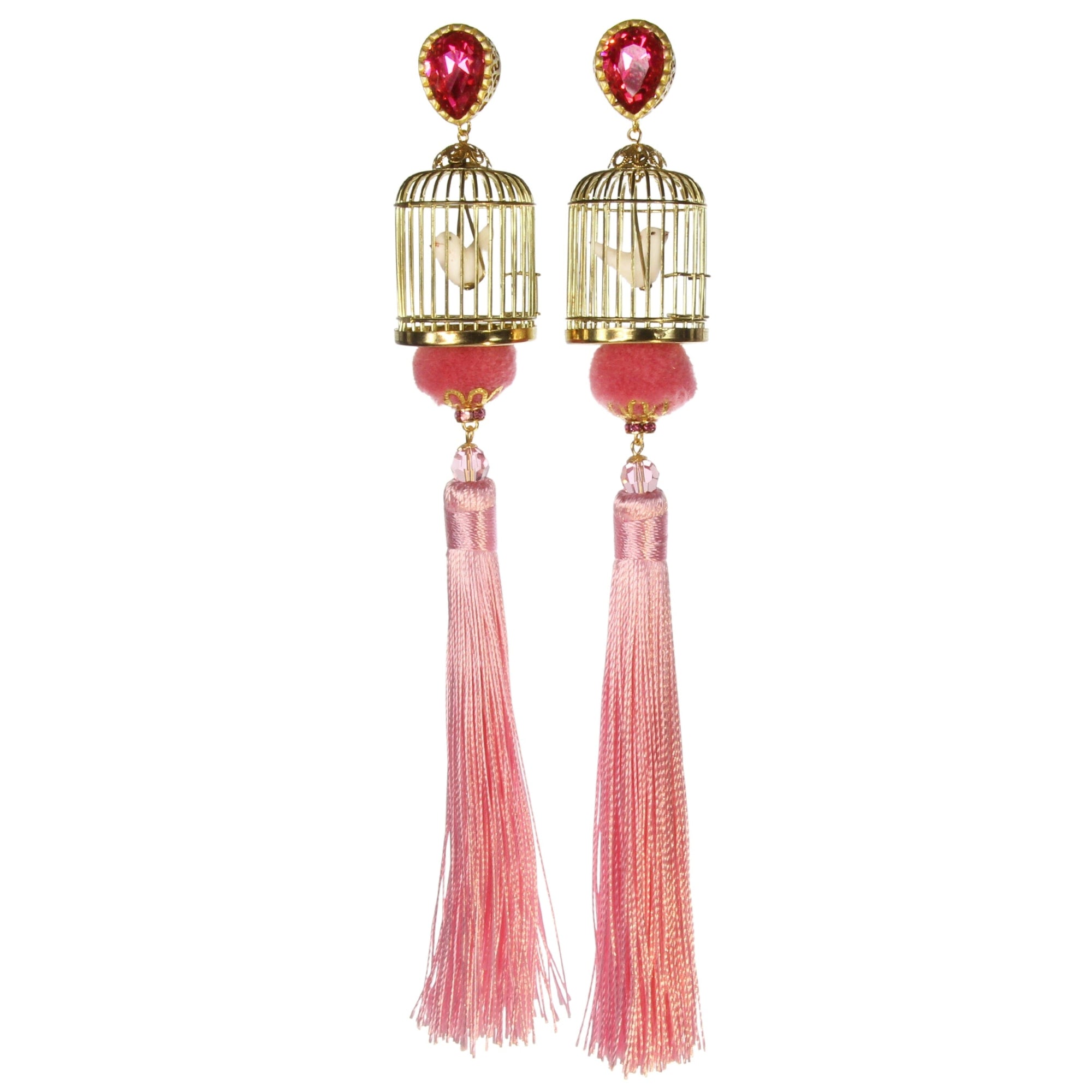Birdcage Clip Earrings