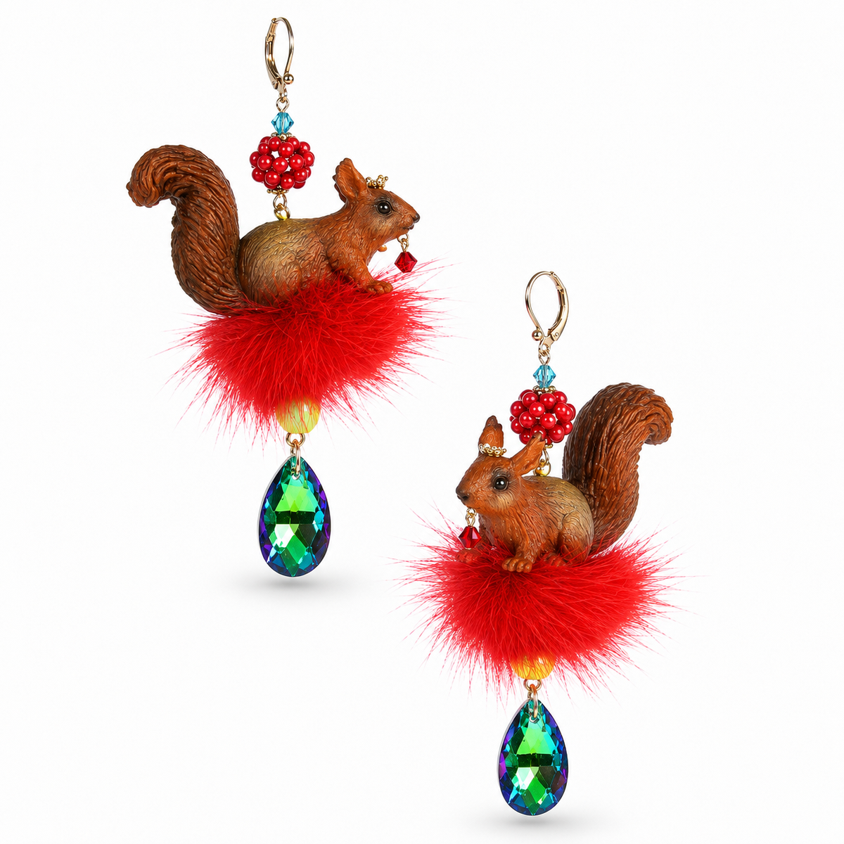 'Save Nuts' - Eichhörnchen-Ohrringe von Tukadu