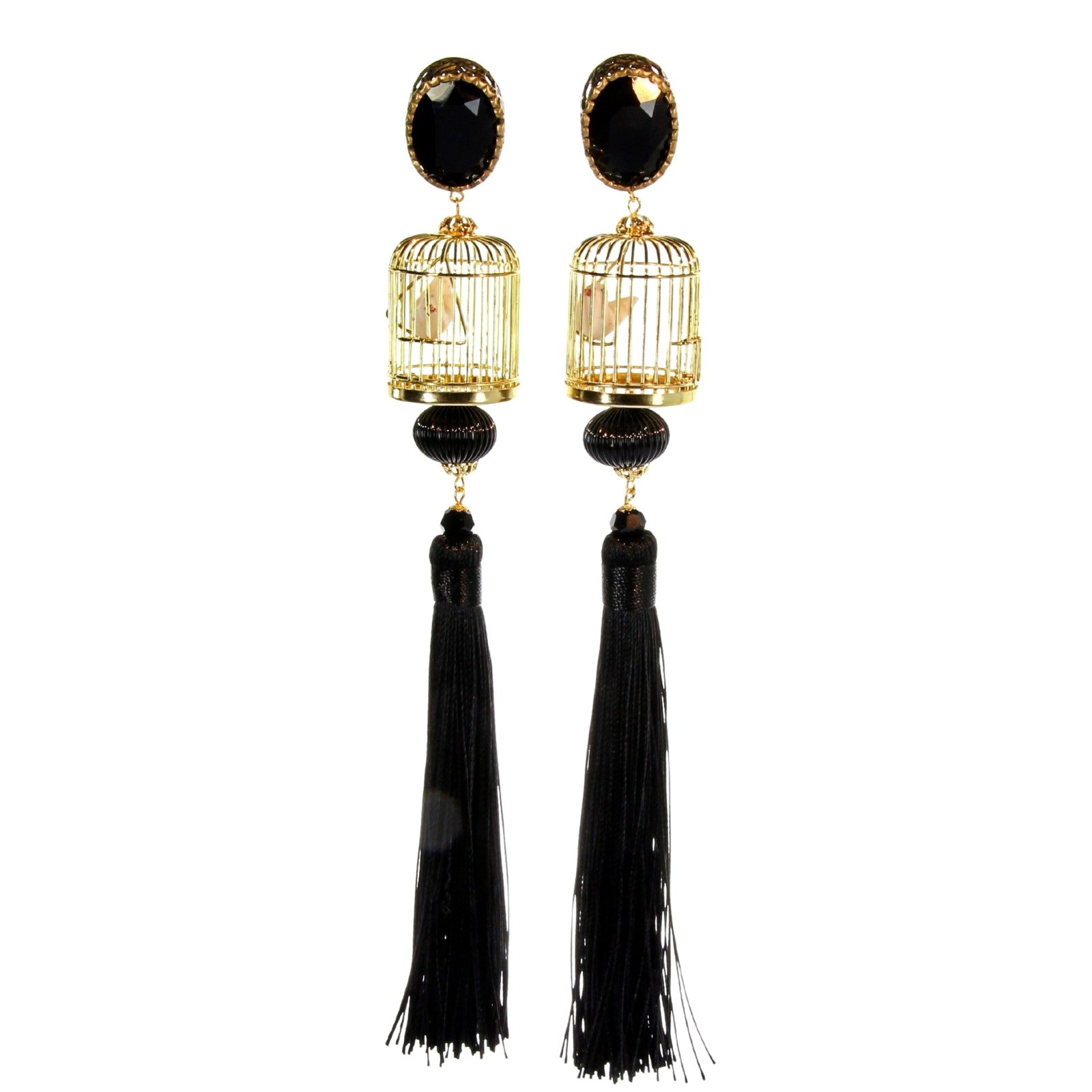 Birdcage Clip Earrings