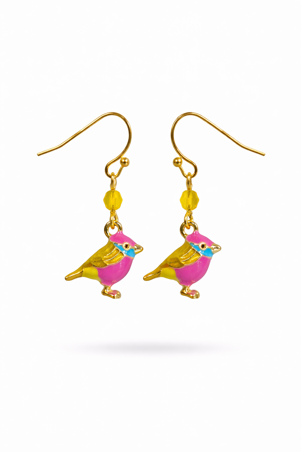 Schwalben Ohrringe – emailliert & Swarovski Crystals Perle