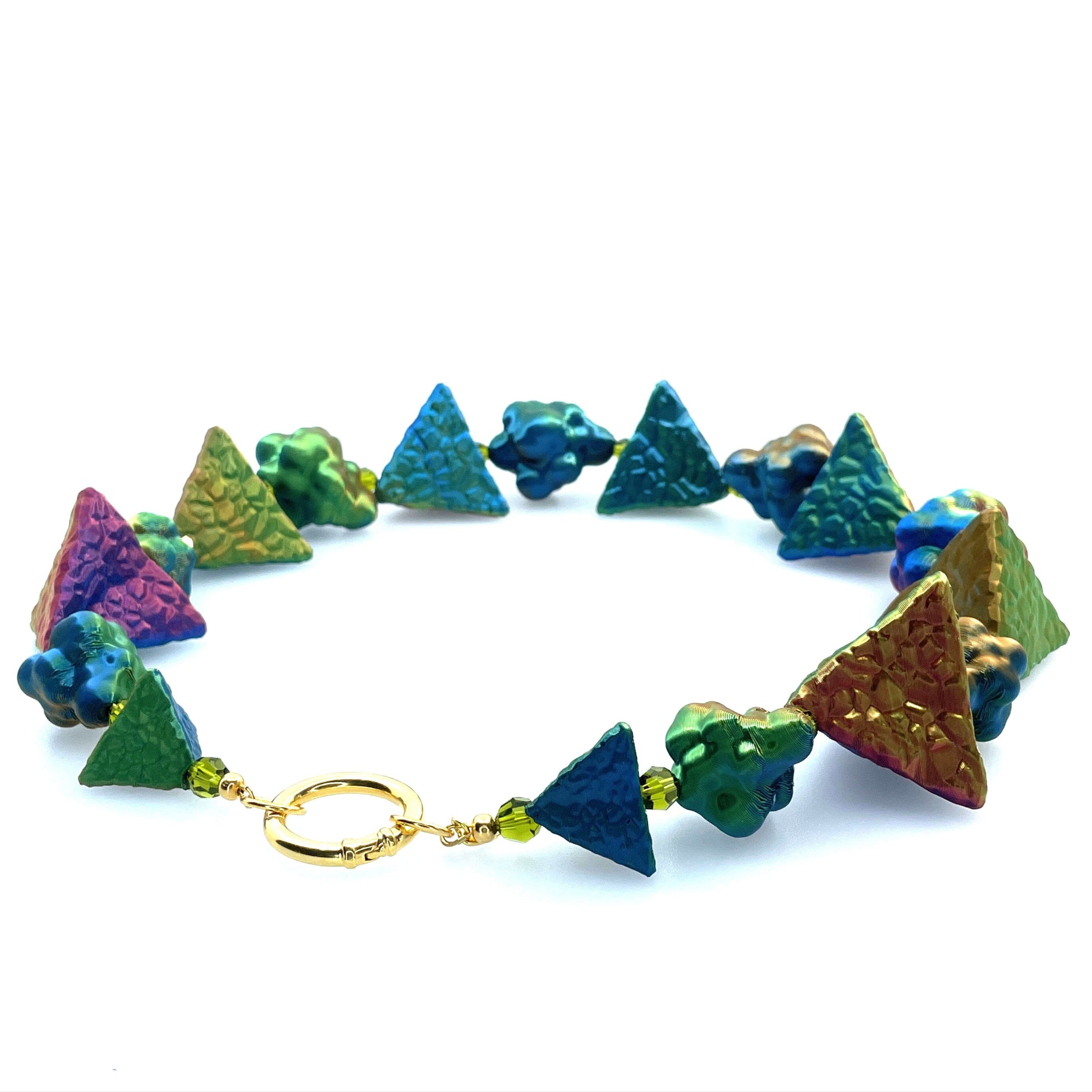 Tukadu Collier 'Bubbles & Pyramids'