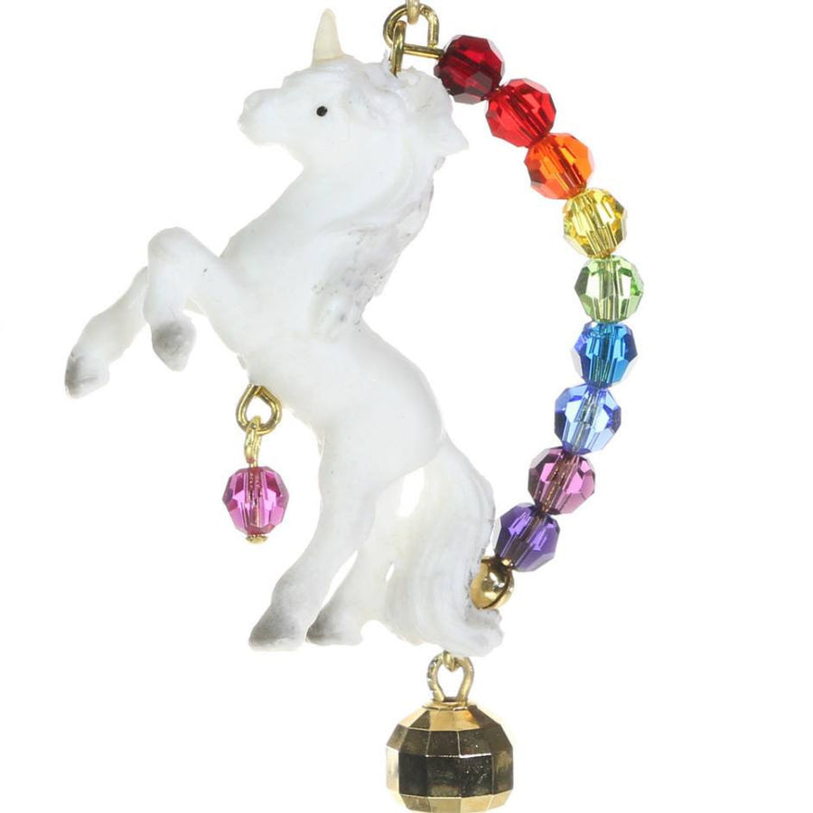 Unicorn with rainbow earrings