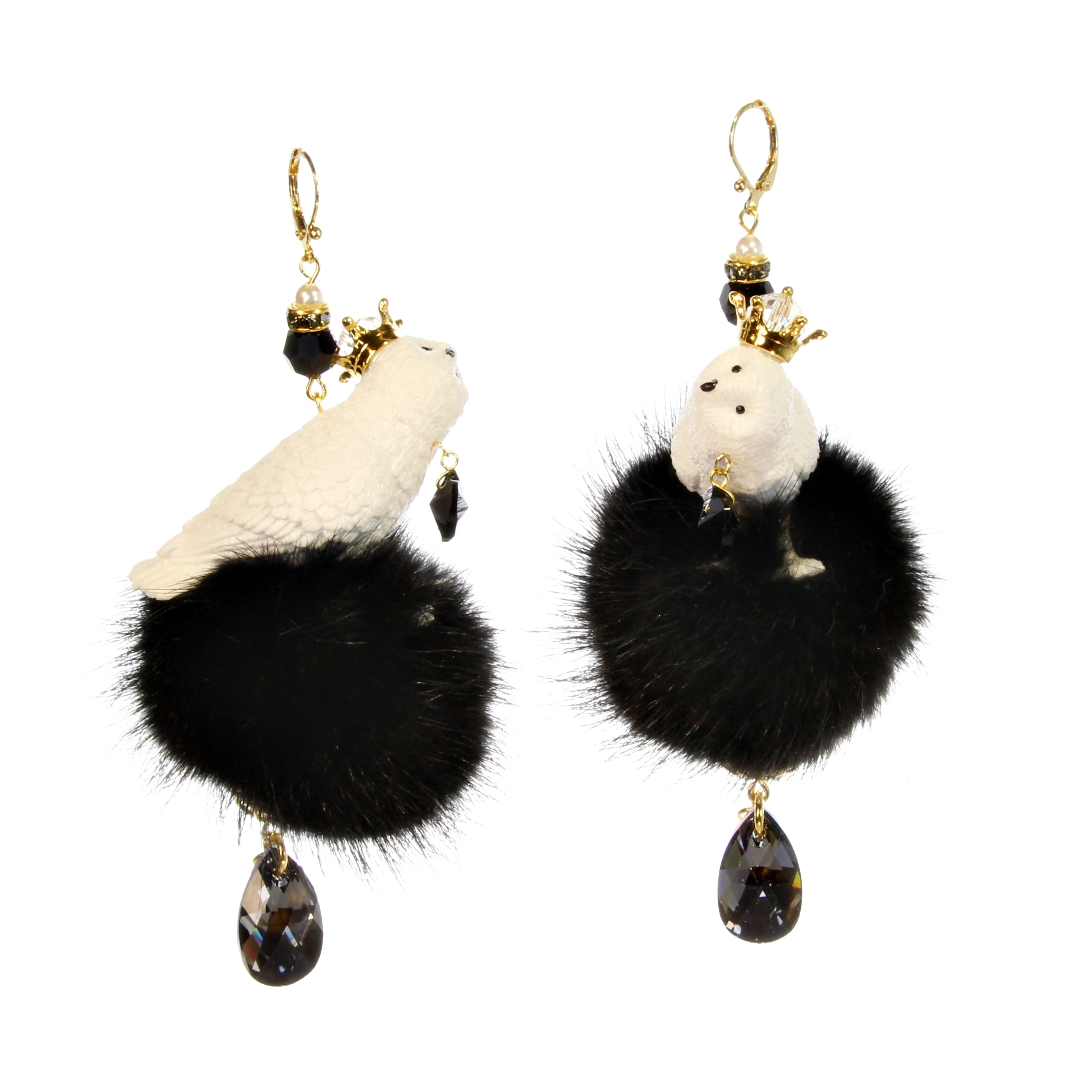 Snow Owl Earrings