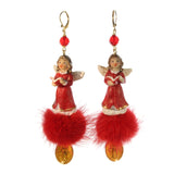 Christmas angel earrings