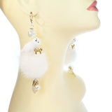 Snow Owl Earrings
