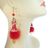 Christmas angel earrings