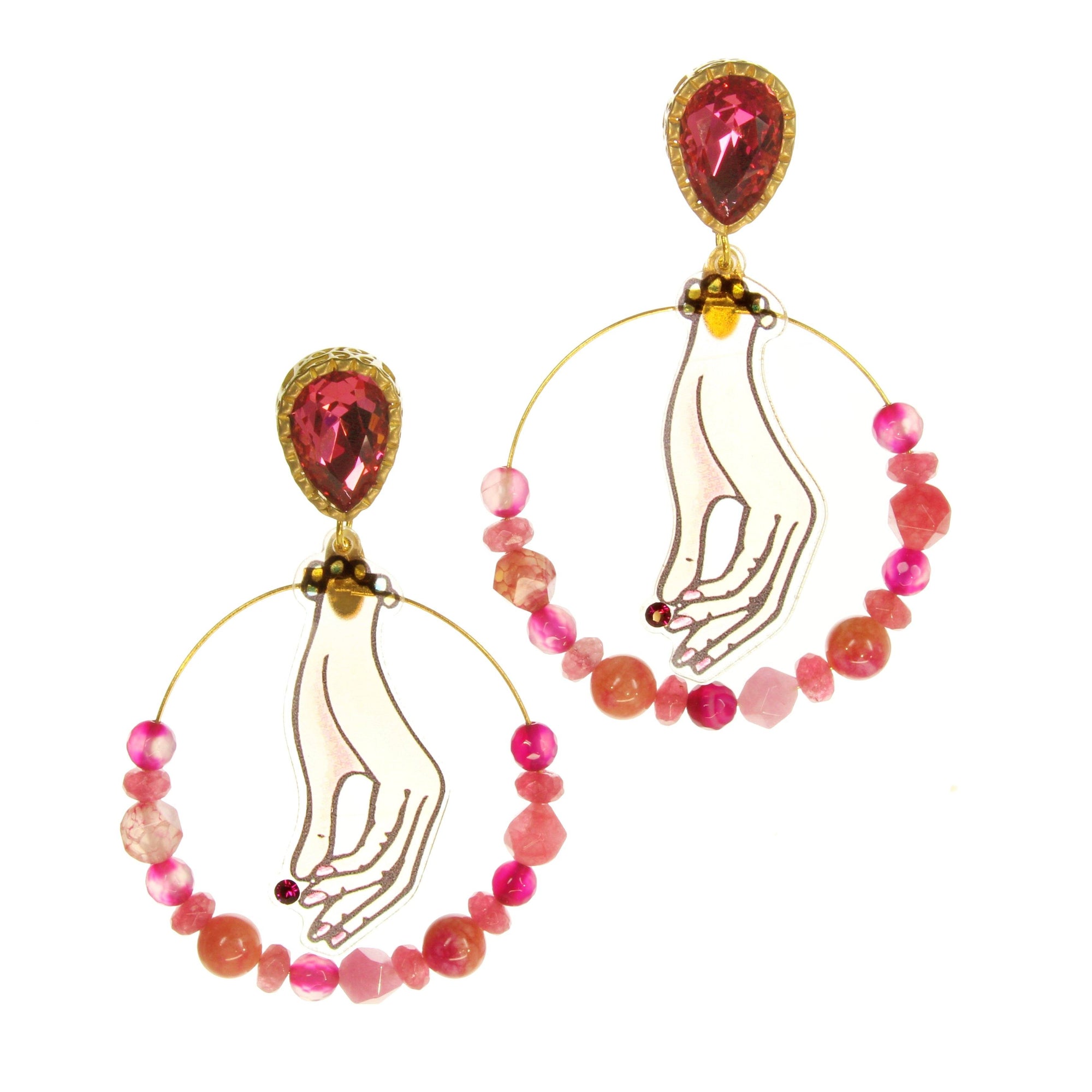 Tattoo Hoop Earrings 'Picky Fingers'
